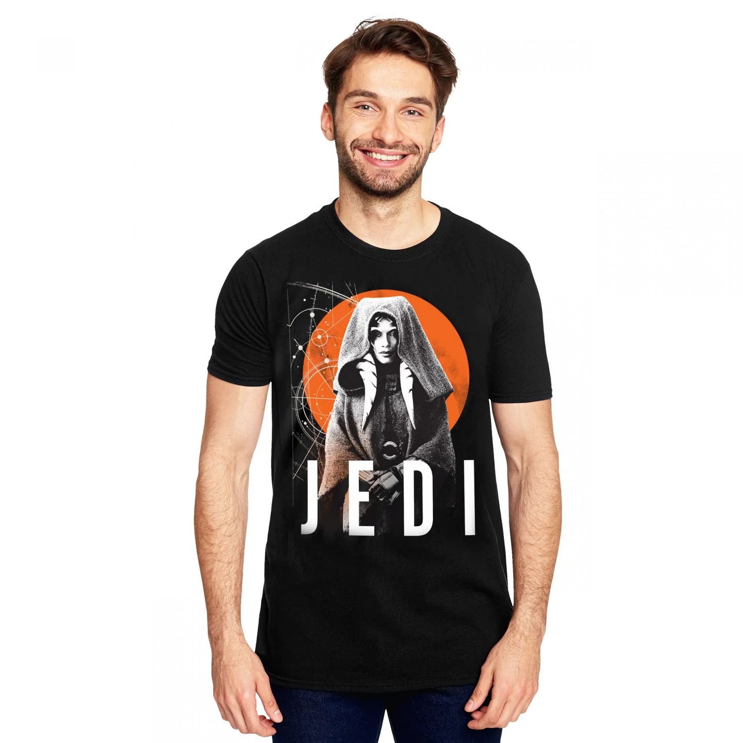 Camiseta Básica Unissex Star Wars Ahsoka Jedi Preto