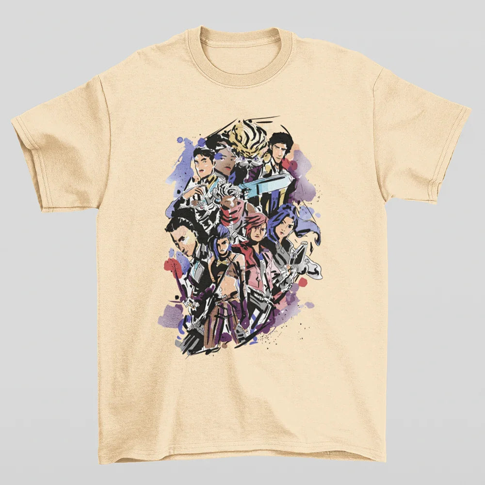 Camiseta Básica Unissex Arcane Aquarela Pérola