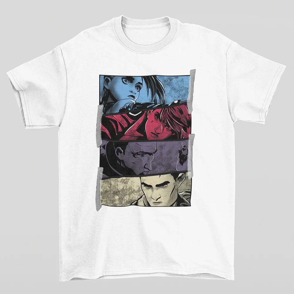 Camiseta Básica Unissex Arcane Personagens Branco