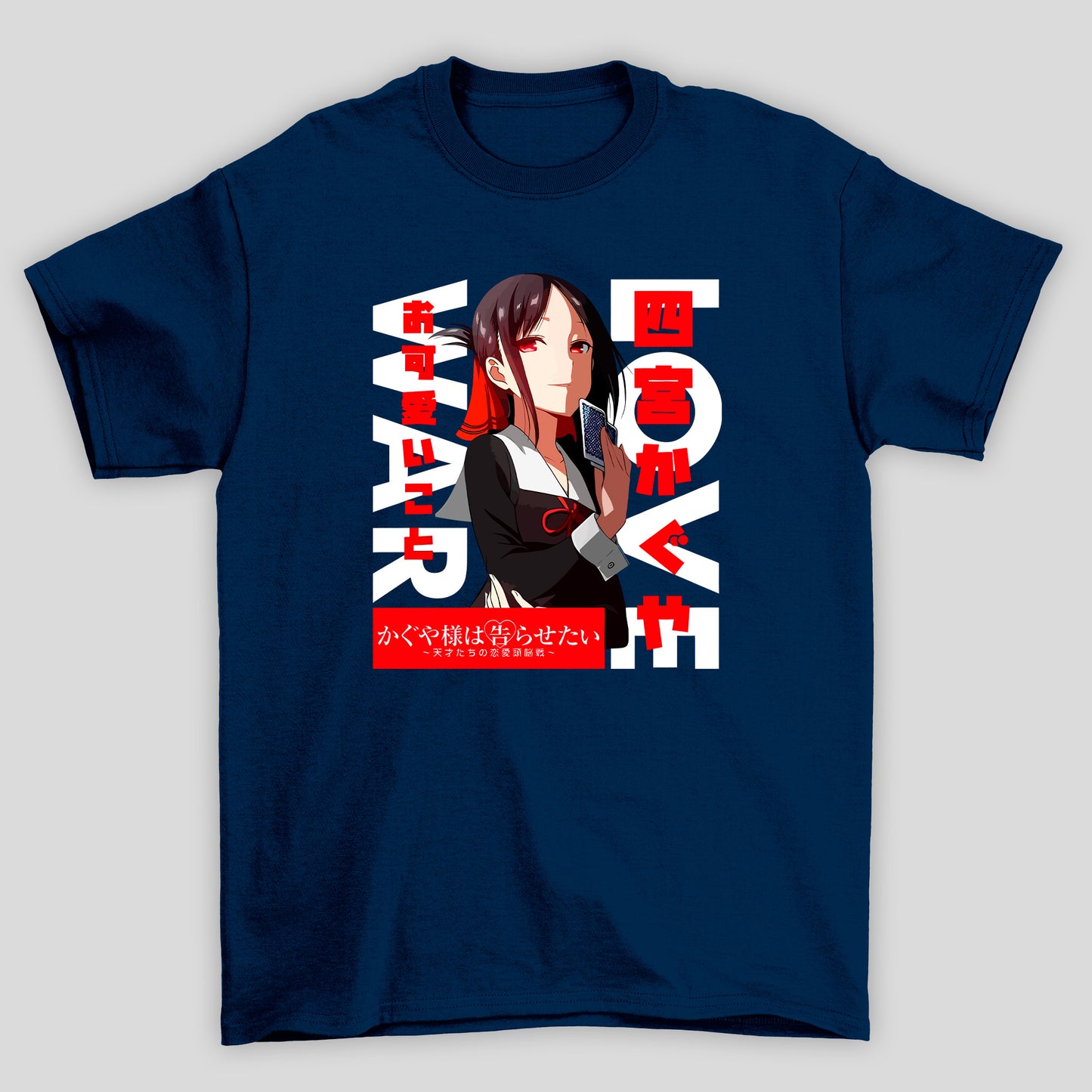Camiseta Básica Unissex Kanji Carta Love is War Kaguya-sama