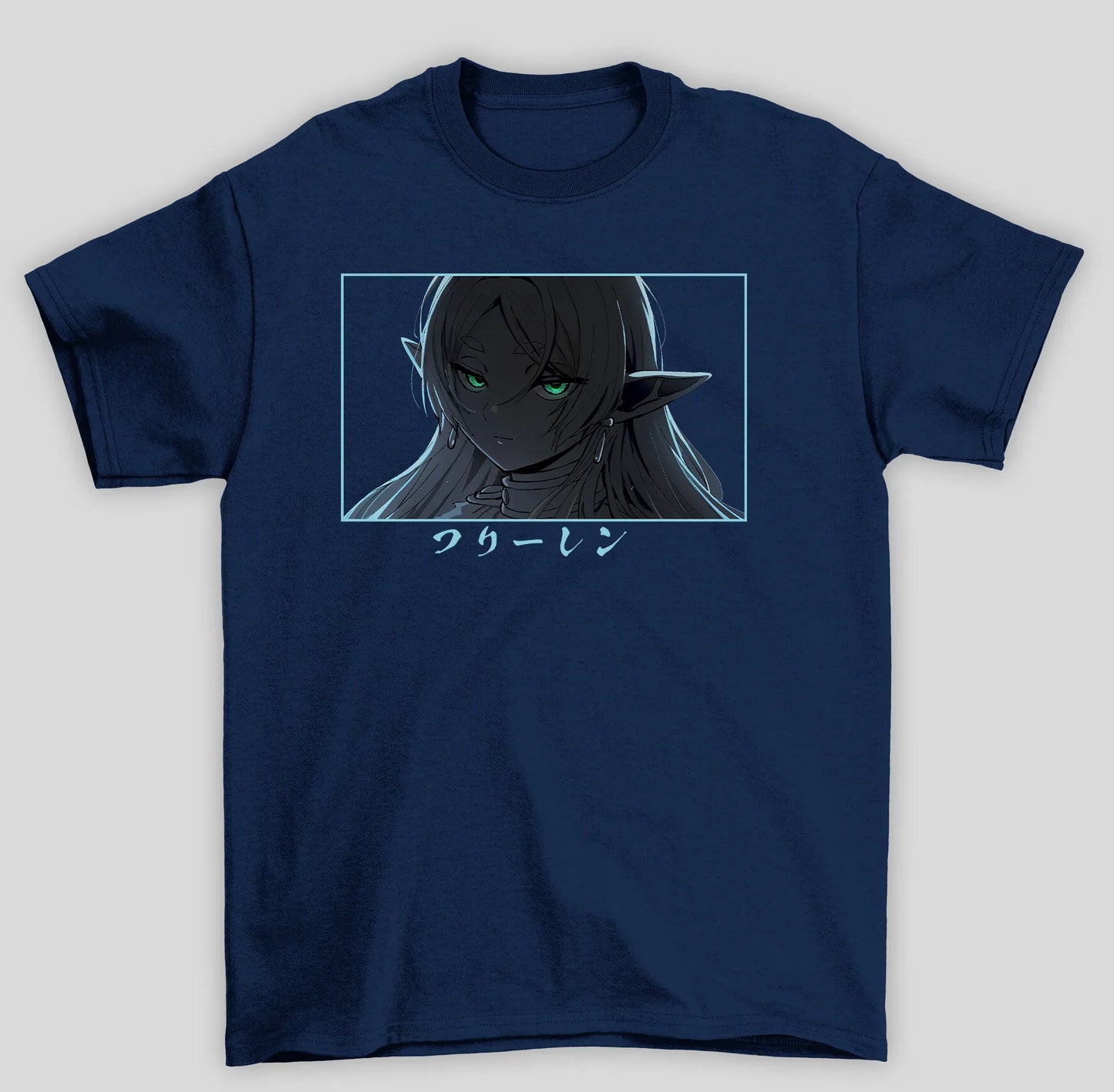 Camiseta Básica Unissex Frieren Dark- azul-marinho