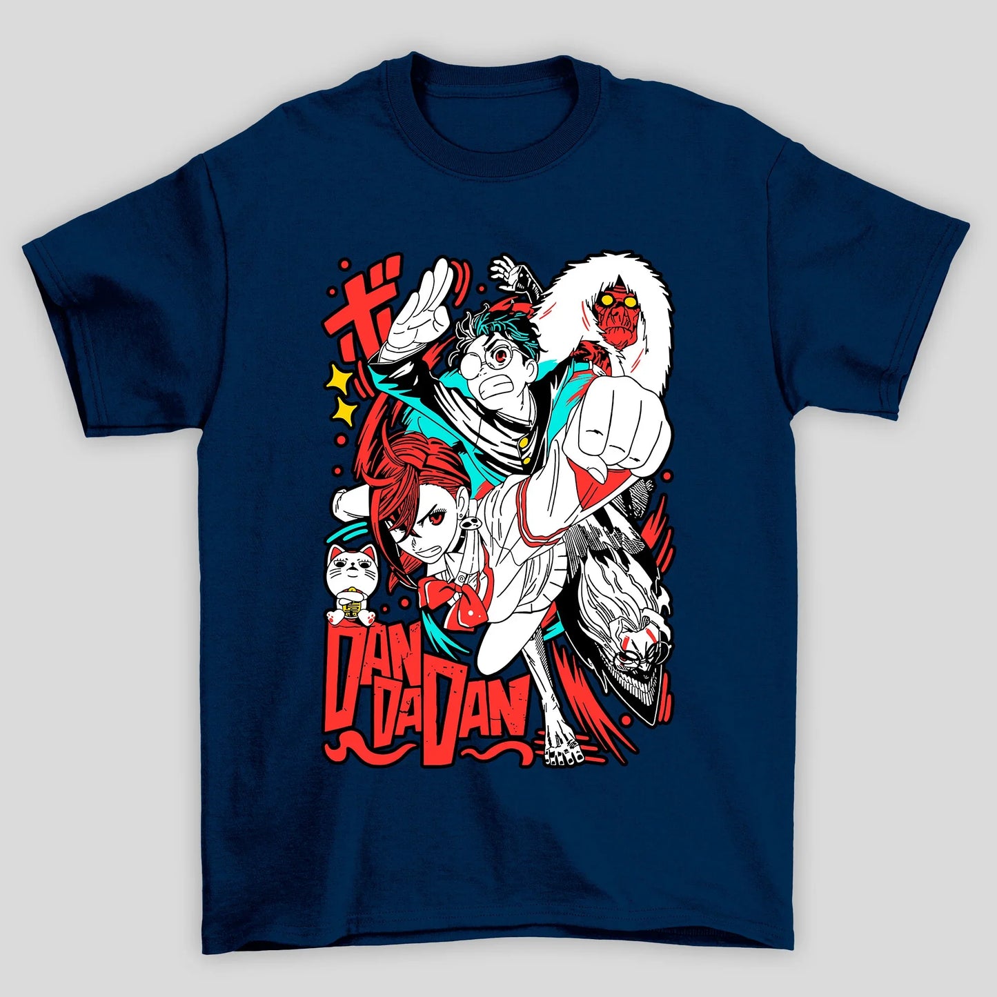 Camiseta Básica Unissex Dandadan Personagens Anime