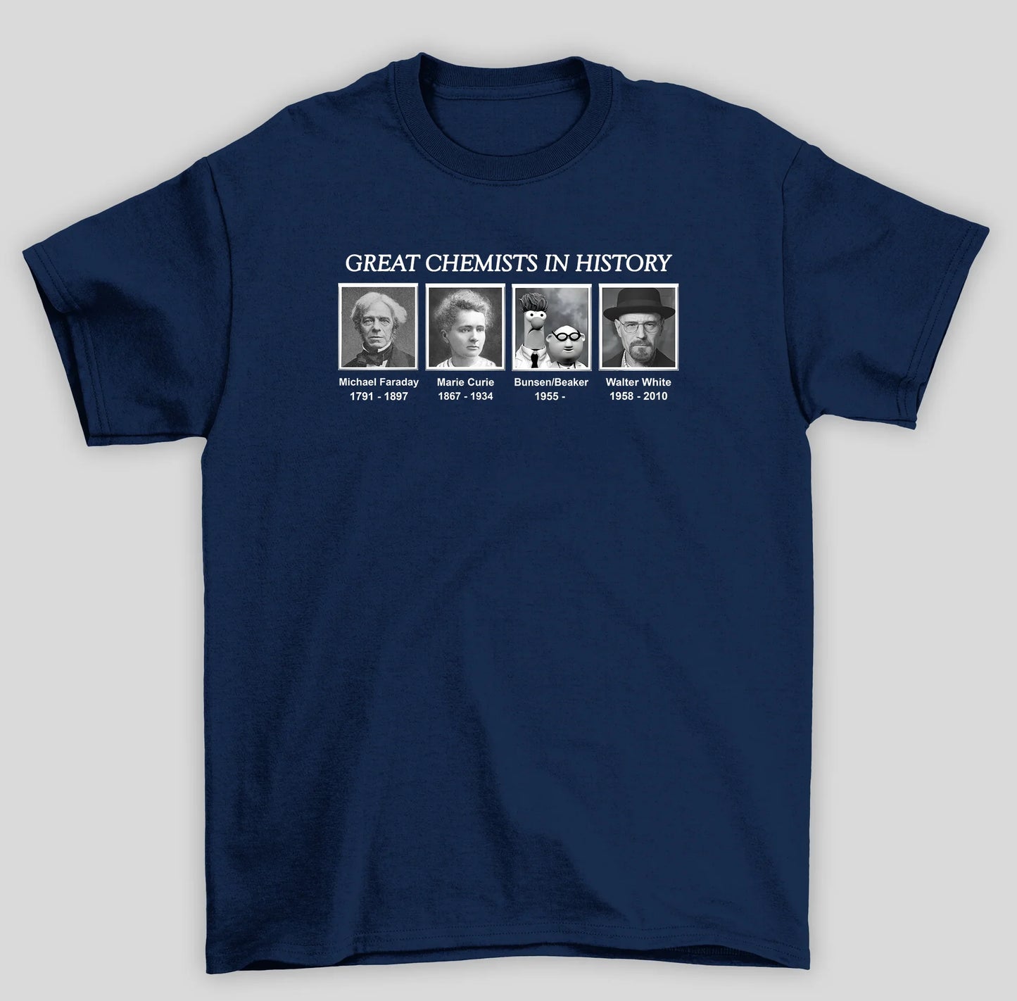 Camiseta Básica Unissex Breaking Bad Meme Chemists- azul-marinho