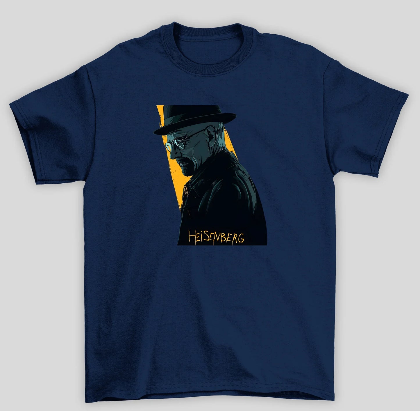 Camiseta Básica Unissex Breaking Bad Heisenberg- azul-marinho