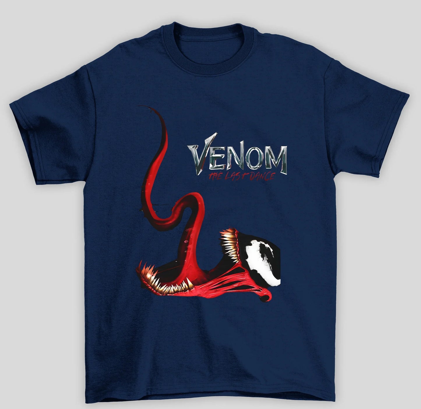 Camiseta Básica Unissex Venom The Last Dance- azul-marinho