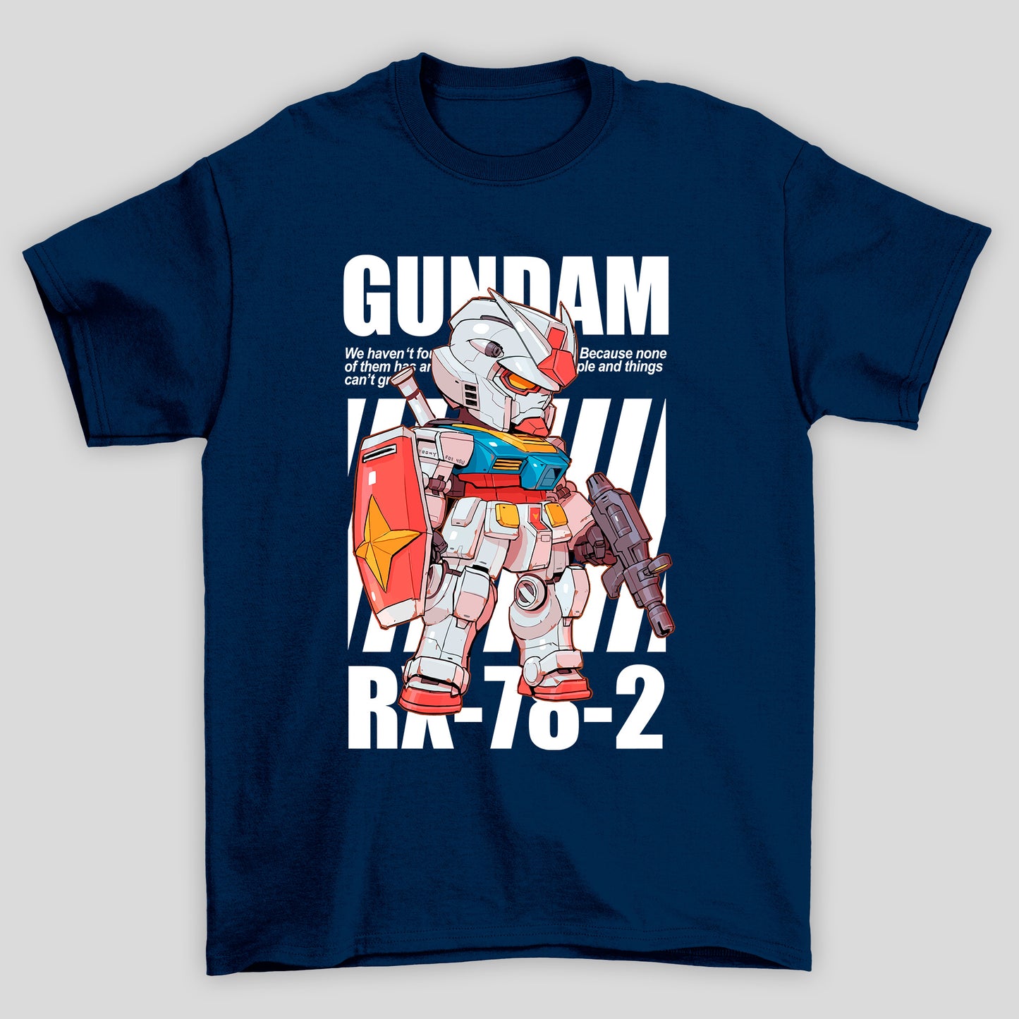 Camiseta Básica Unissex Gundam Robo Cute Streetwear