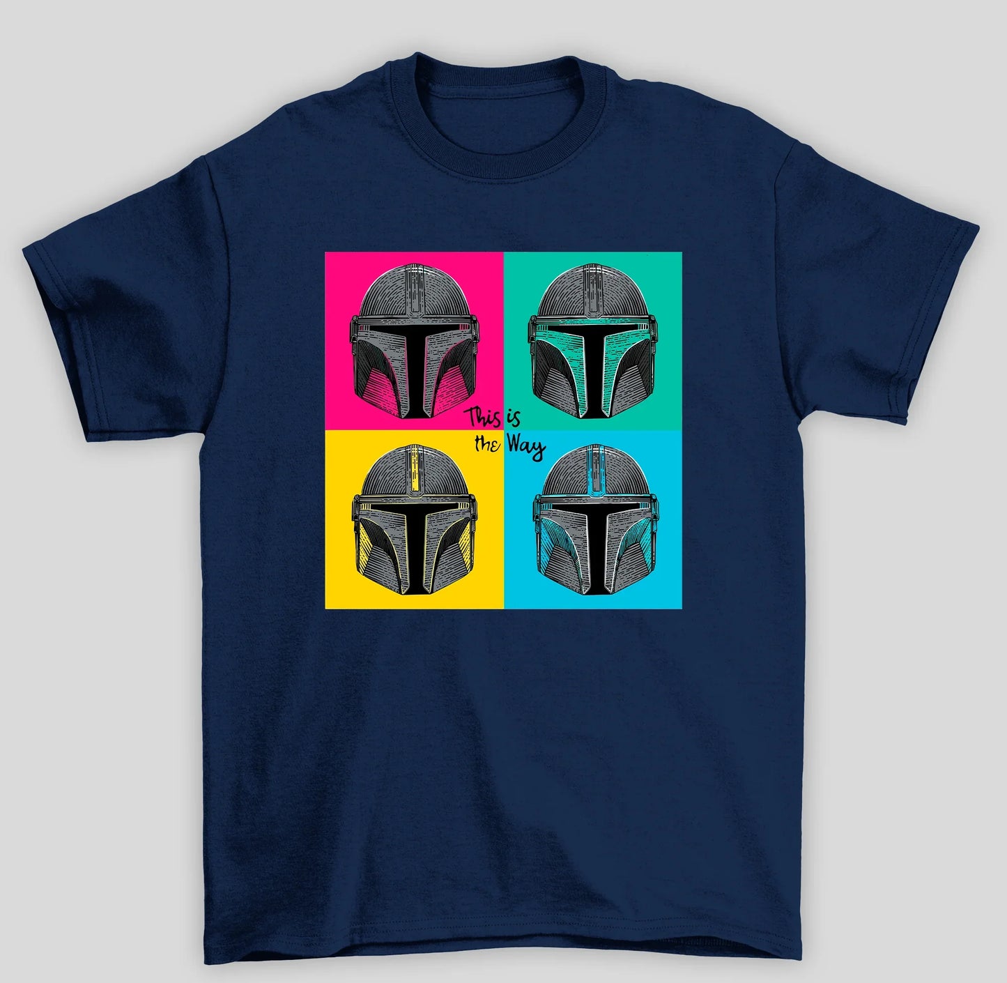 Camiseta Básica Unissex The Mandalorian Capacetes Pop