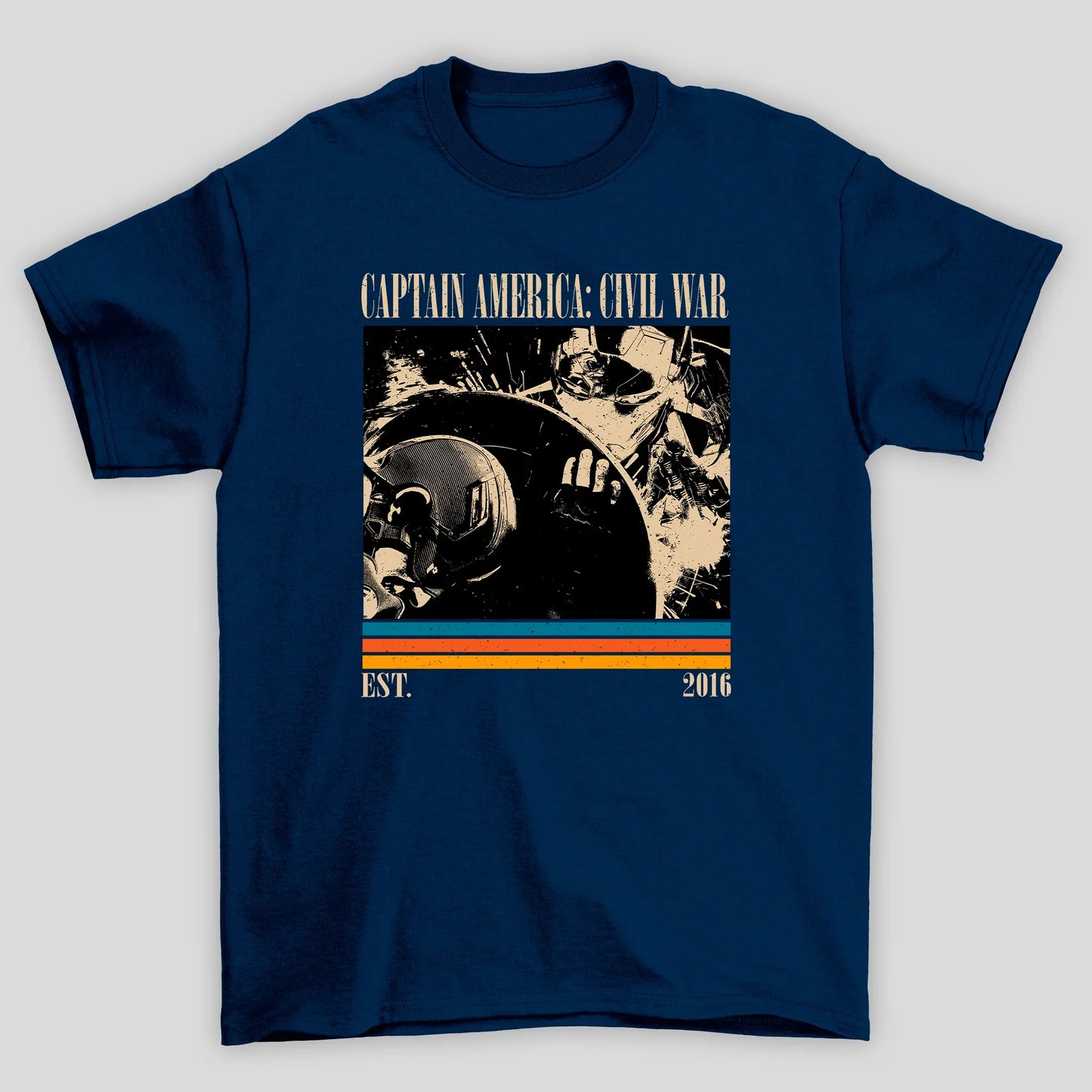 Camiseta Básica Unissex Capitão América Est. 2016