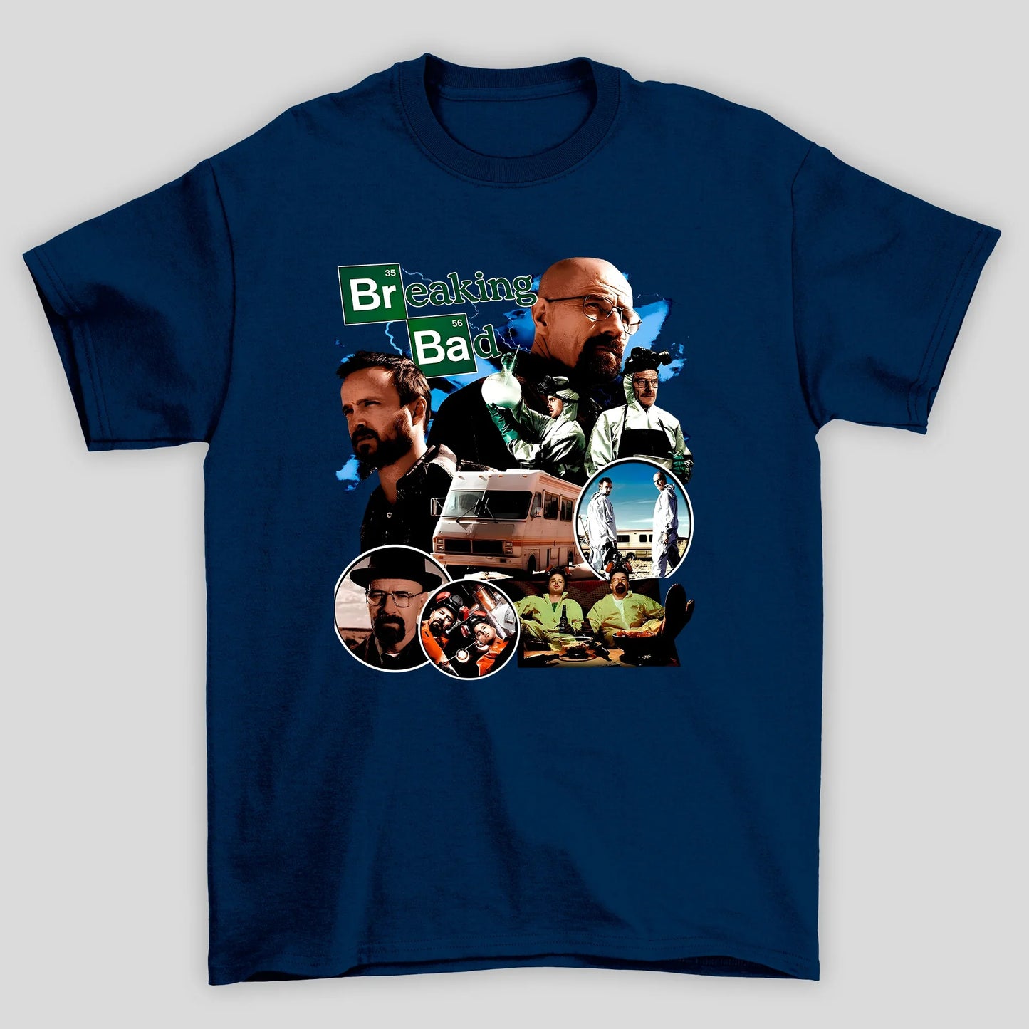 Camiseta Básica Unissex Breaking Bad Montagem Mr. White And Jesse