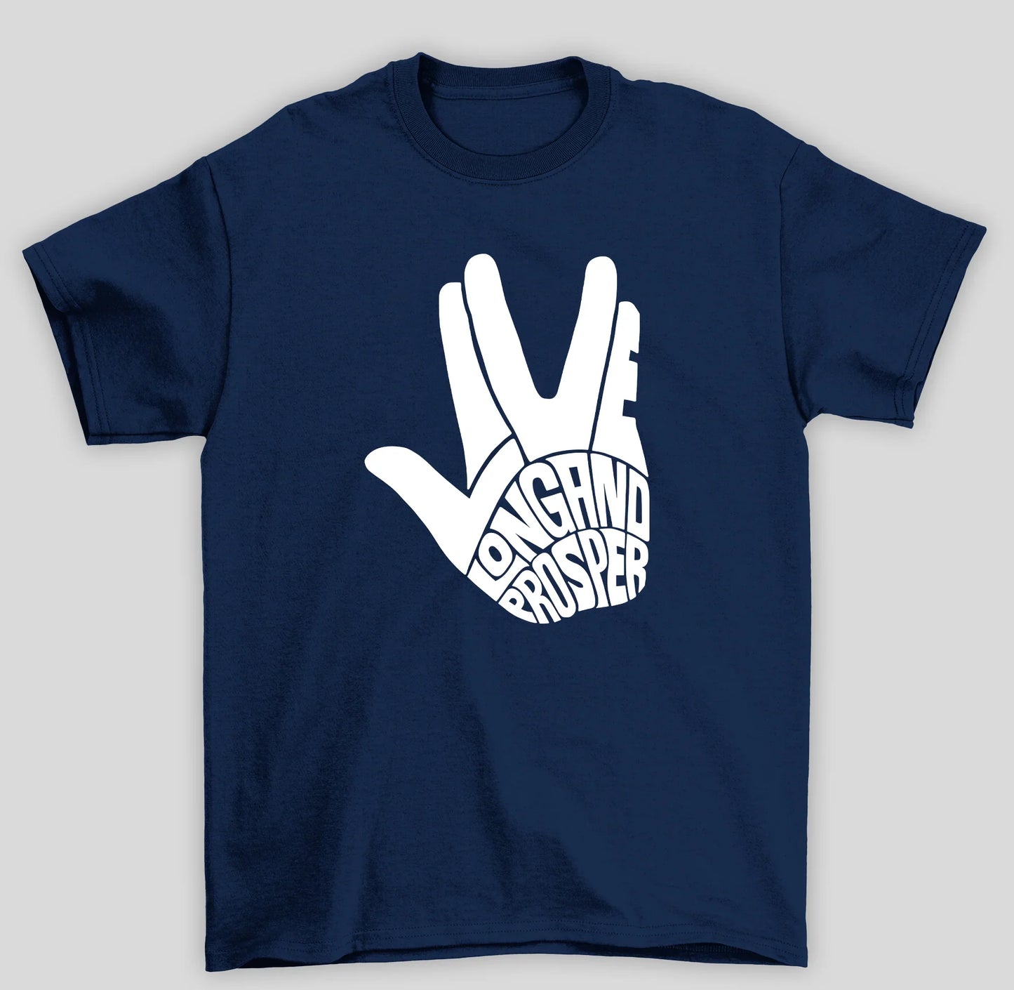 Camiseta Básica Unissex Star Trek Live Longand Prosper