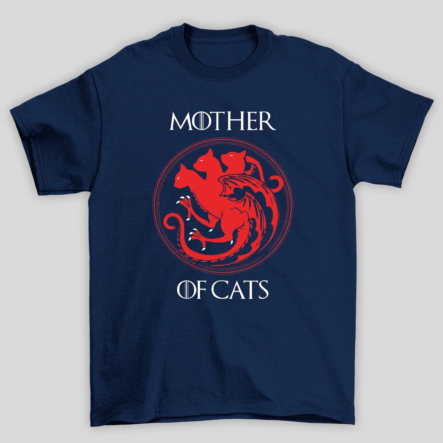 Camiseta Básica Unissex Mother Of Cats Game Of Thrones