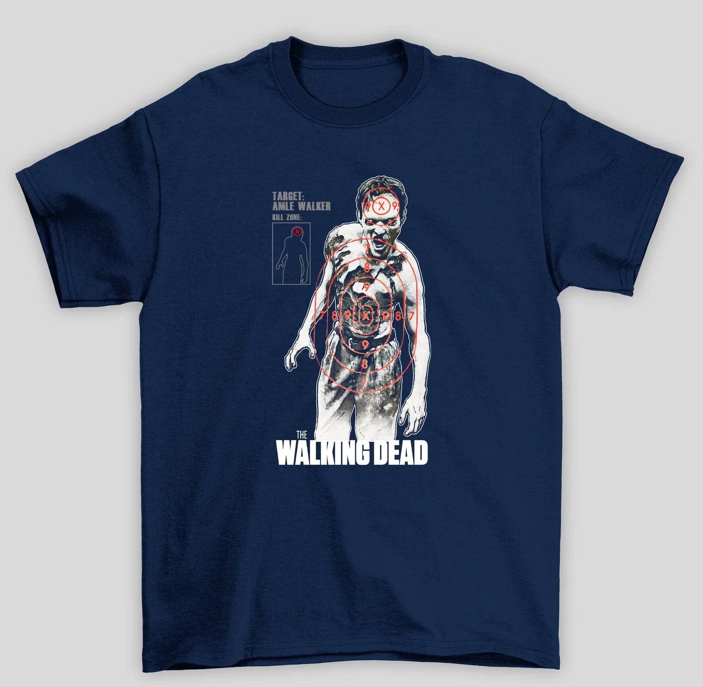 Camiseta Básica Unissex The Walking Dead Alvo Zumbi