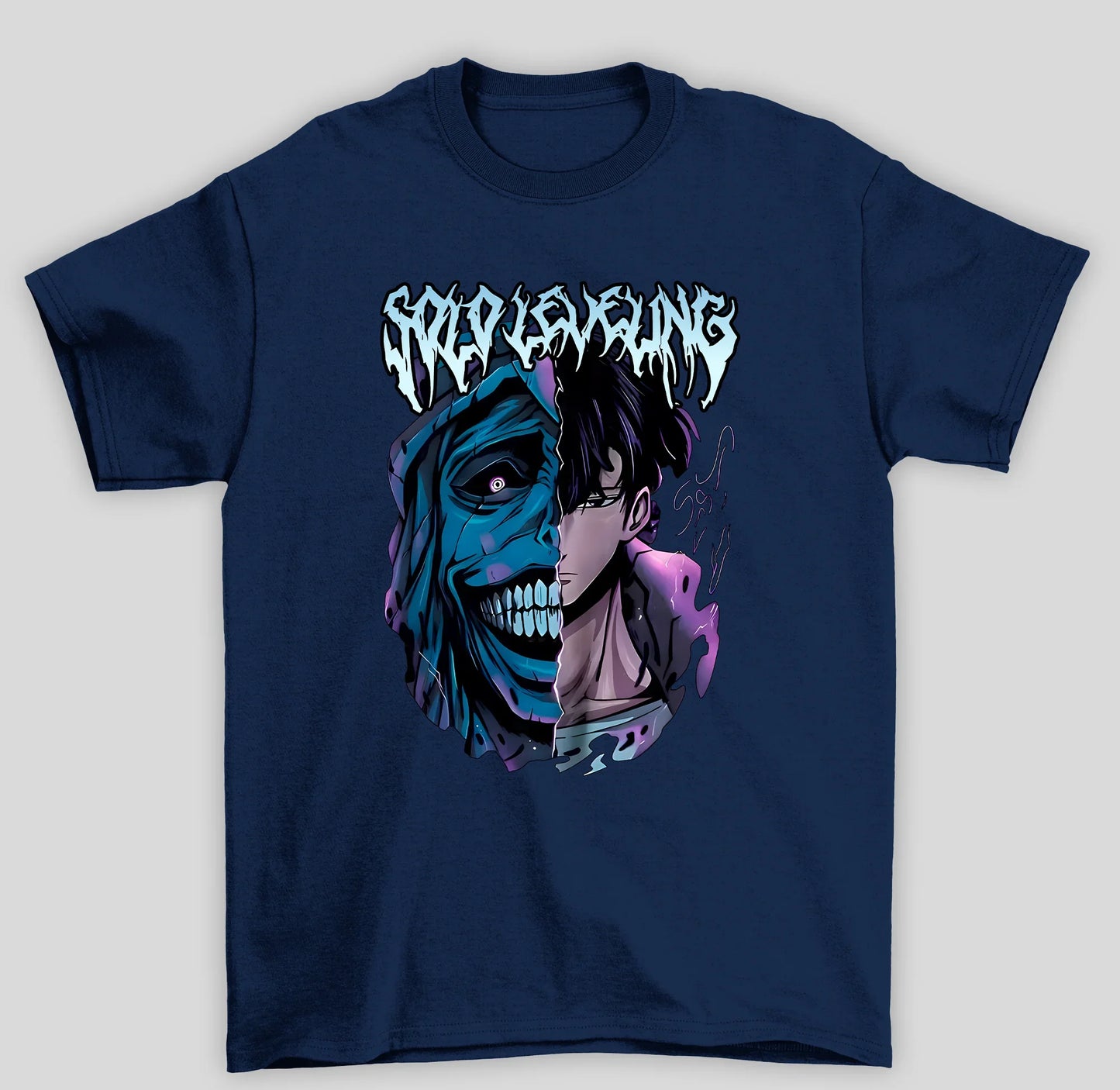 Camiseta Básica Unissex Solo Leveling Monstro Vs Sung