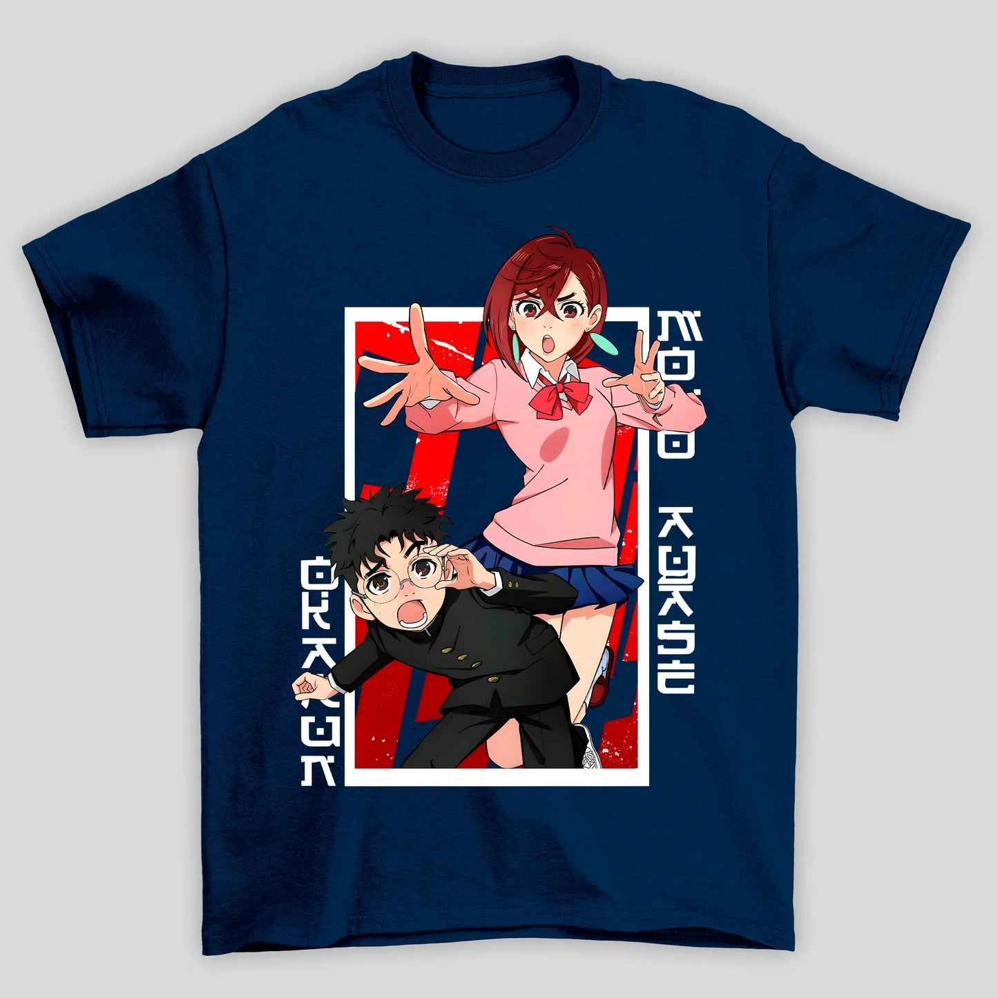 Camiseta Básica Unissex Dandadan Momo Ayase Okarun Kanji