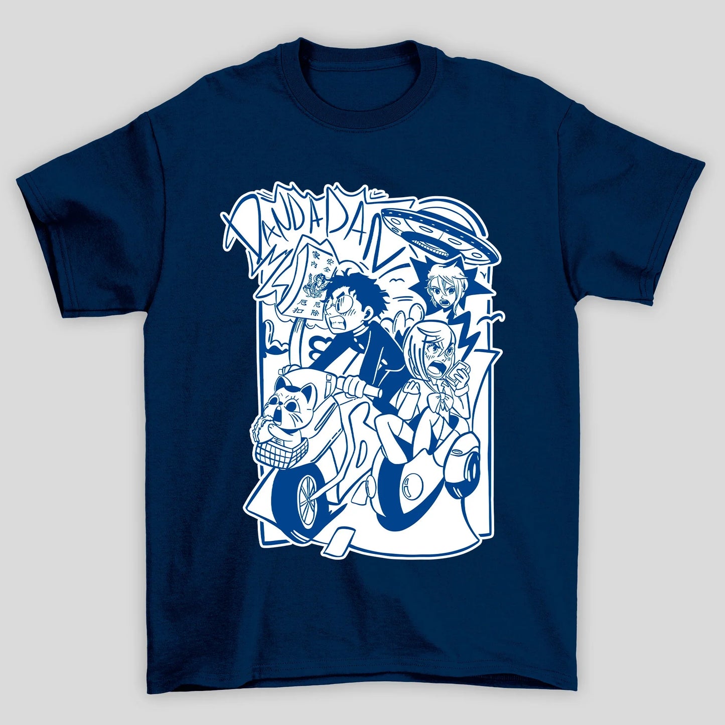 Camiseta Básica Unissex Dandadan Momo Ayase Okarun Moto