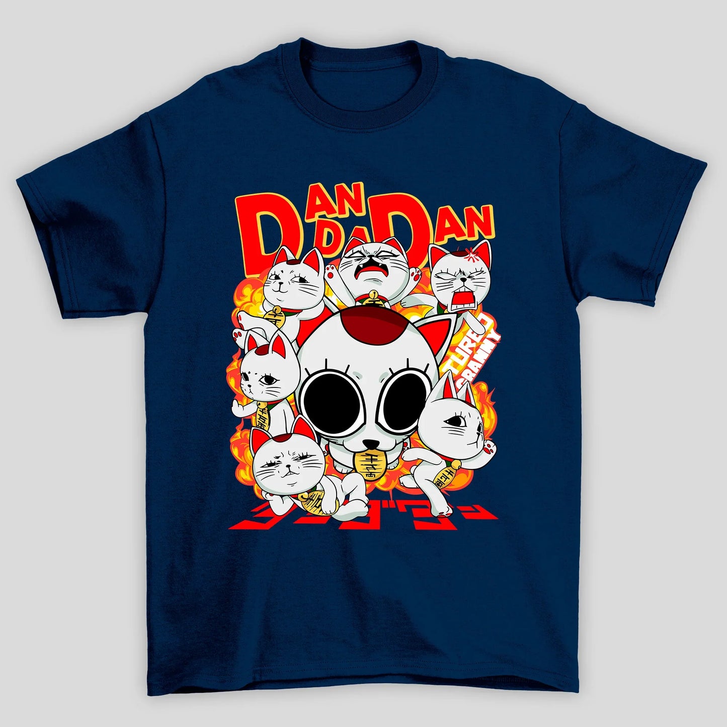 Camiseta Básica Unissex Dandadan Gatos Dançando