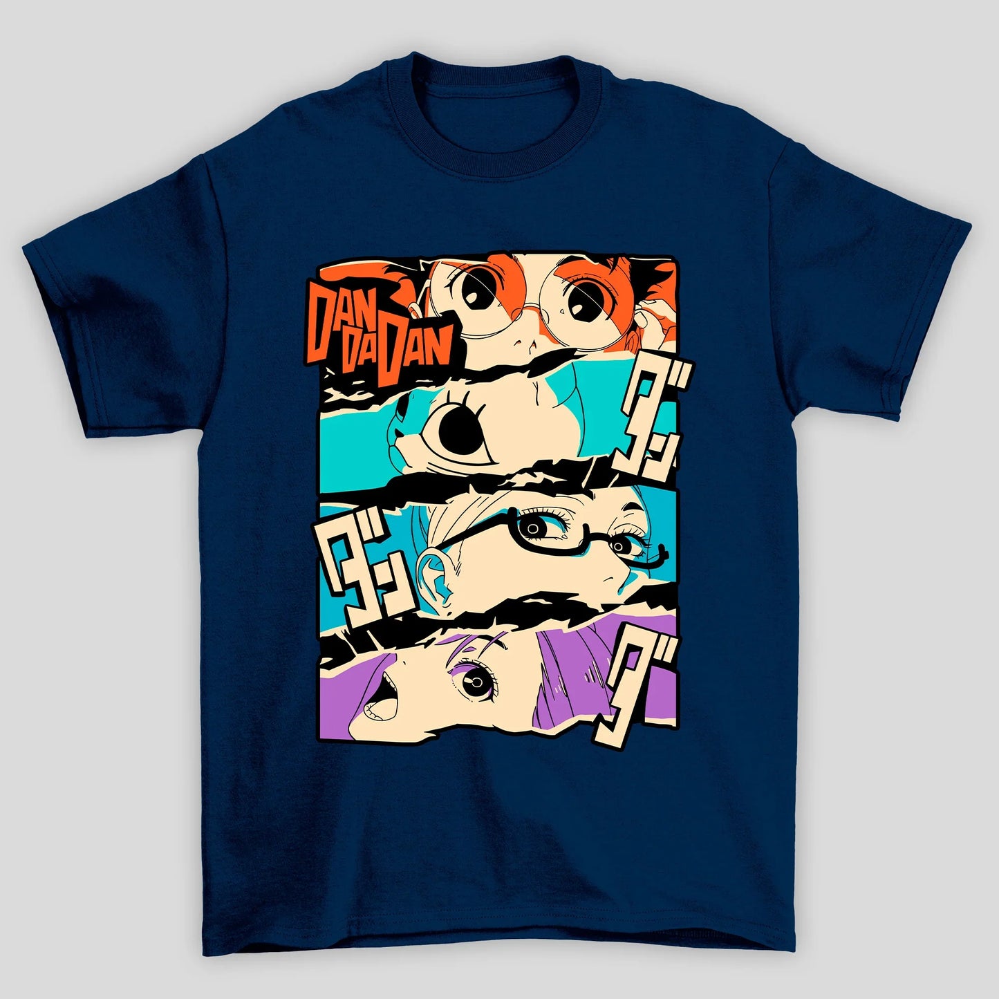 Camiseta Básica Unissex Dandadan Personagens Kanji HQ