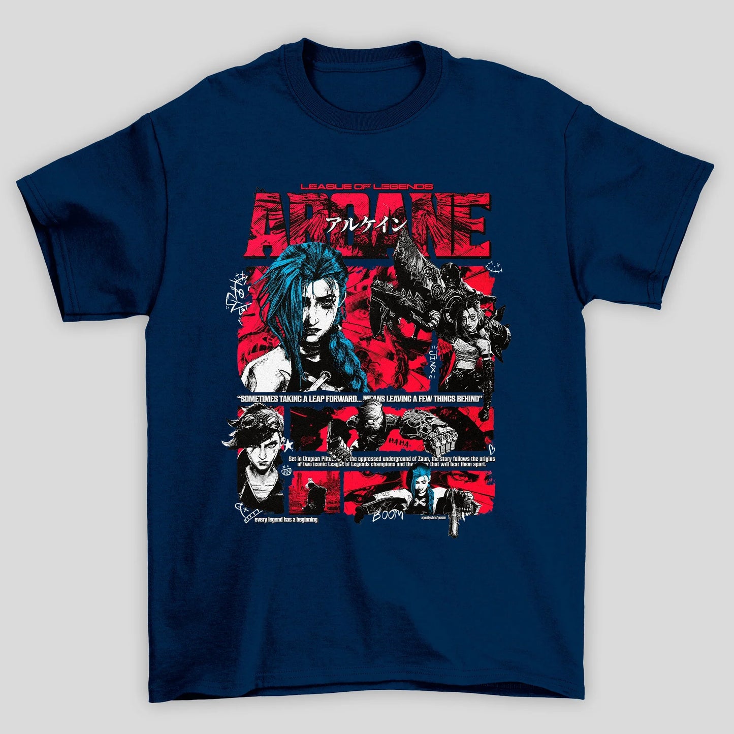 Camiseta Básica Unissex Arcane Jinx VI LOL