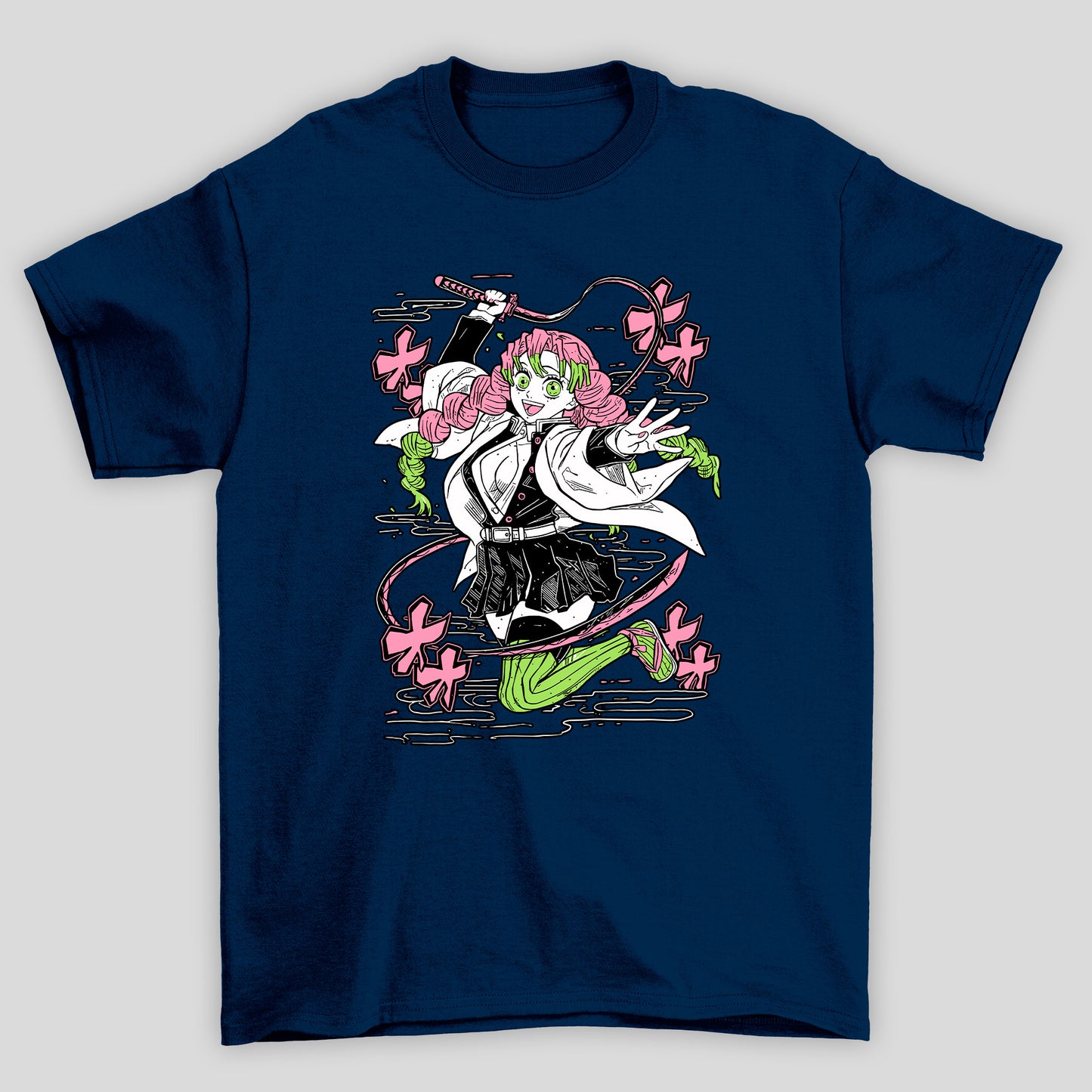 Camiseta Básica Unissex Demon Slayer Mitsuri Jump
