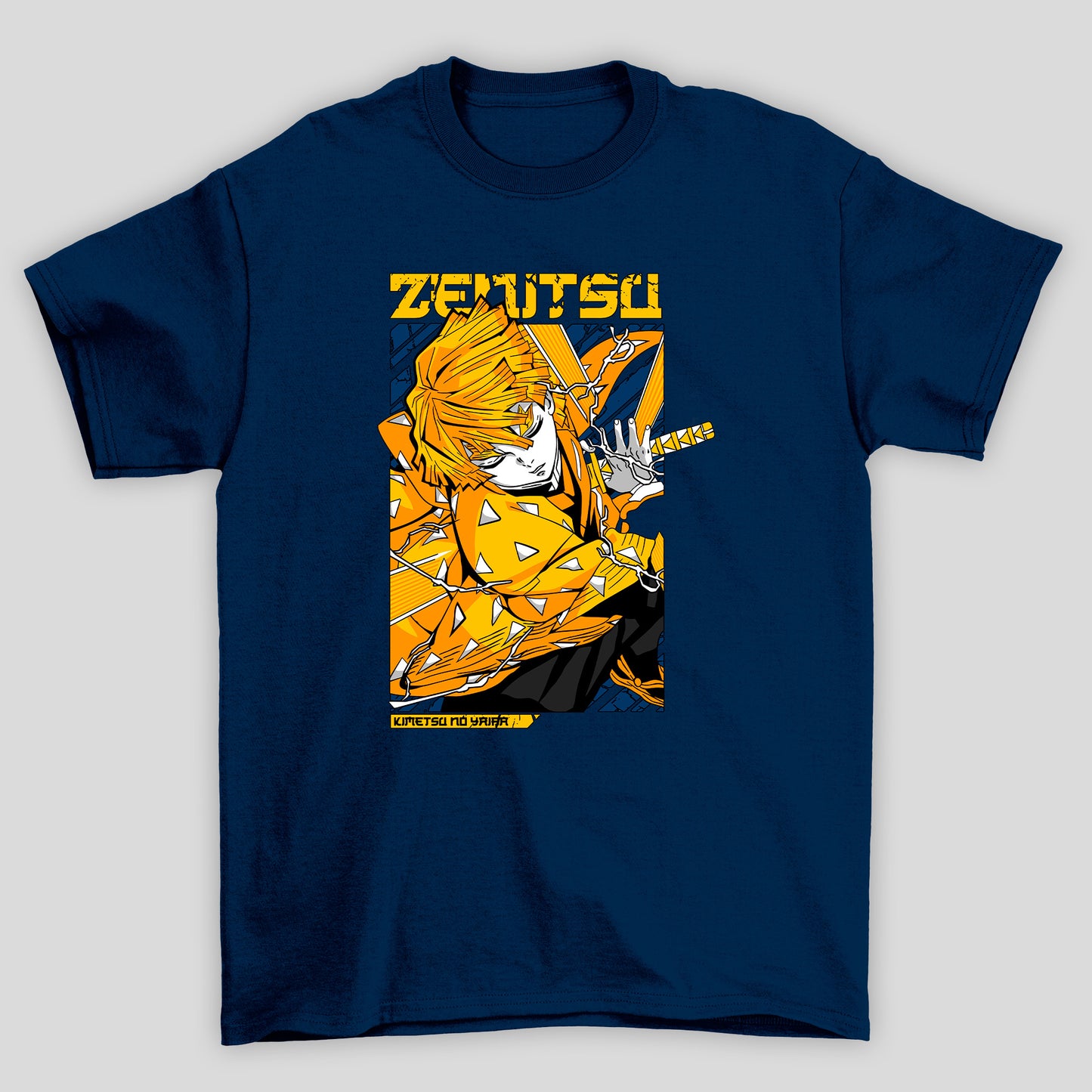 Camiseta Básica Unissex Demon Slayer Zenitsu Espada