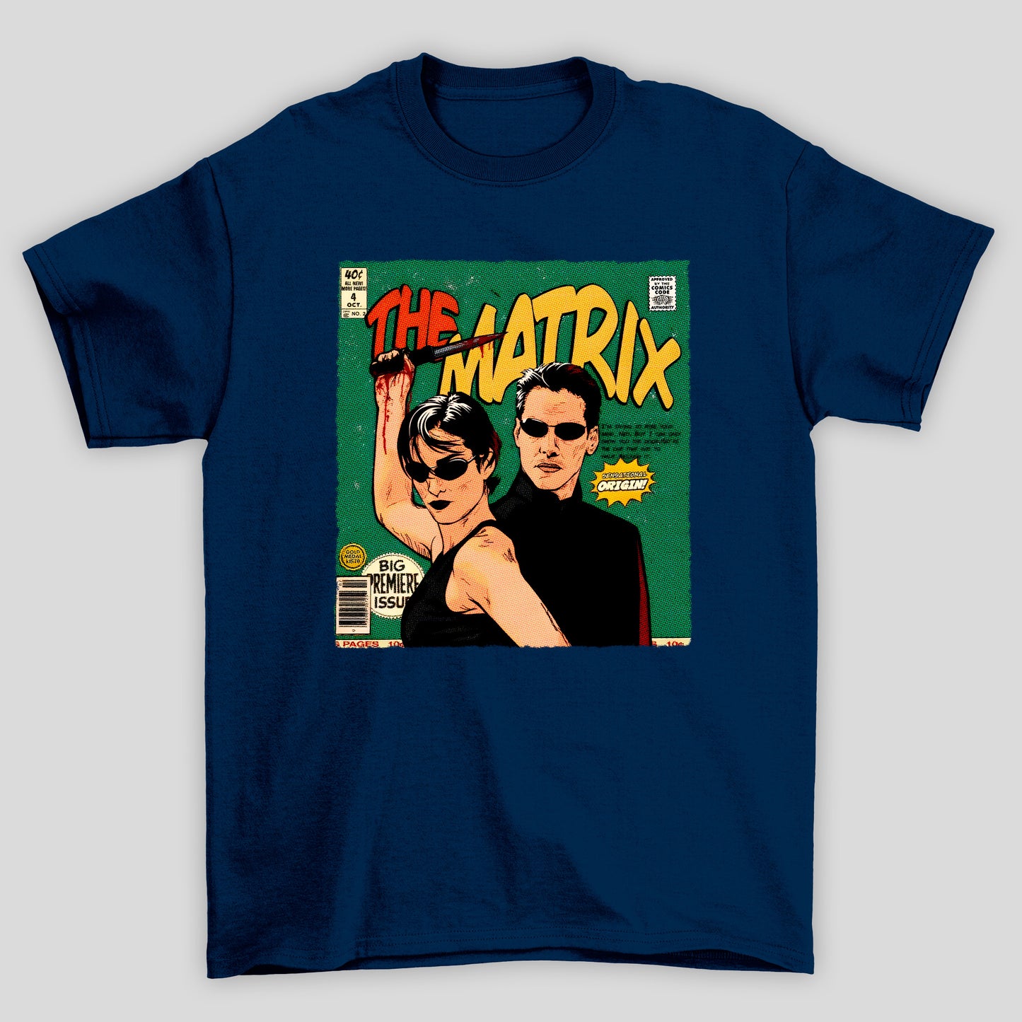 Camiseta Básica Unissex Capa Hq Neo Trinity Matrix