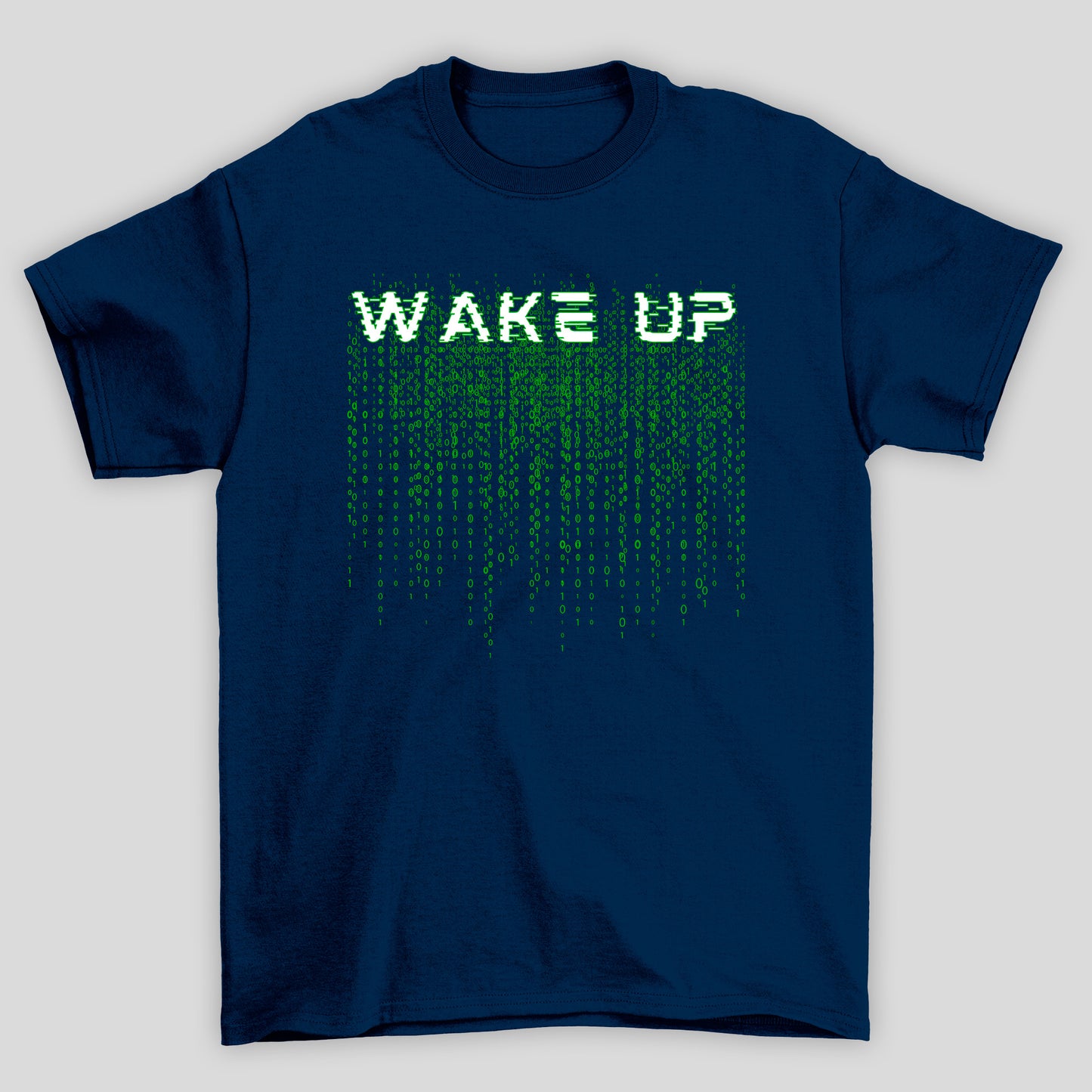 Camiseta Básica Unissex Wake Up Binarios Matrix