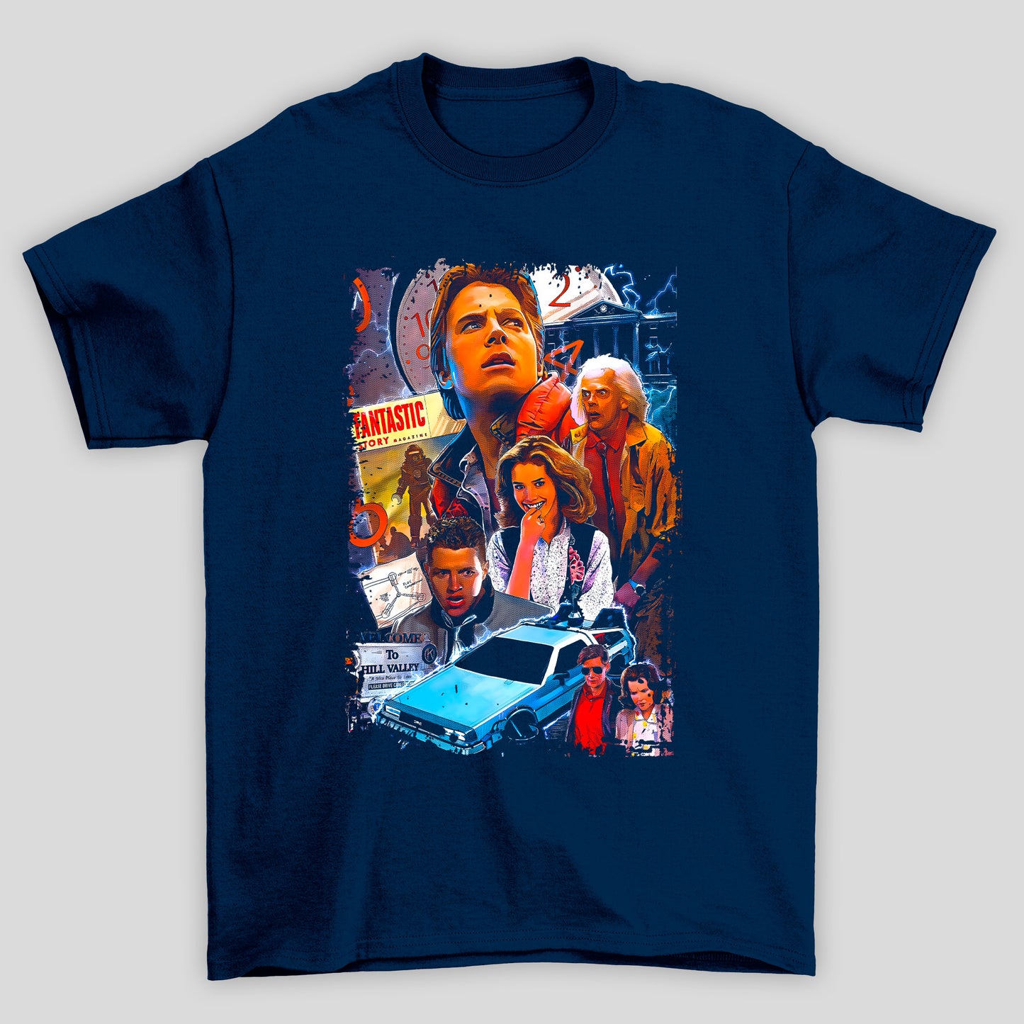 Camiseta Básica Unissex Personagens Back To Future