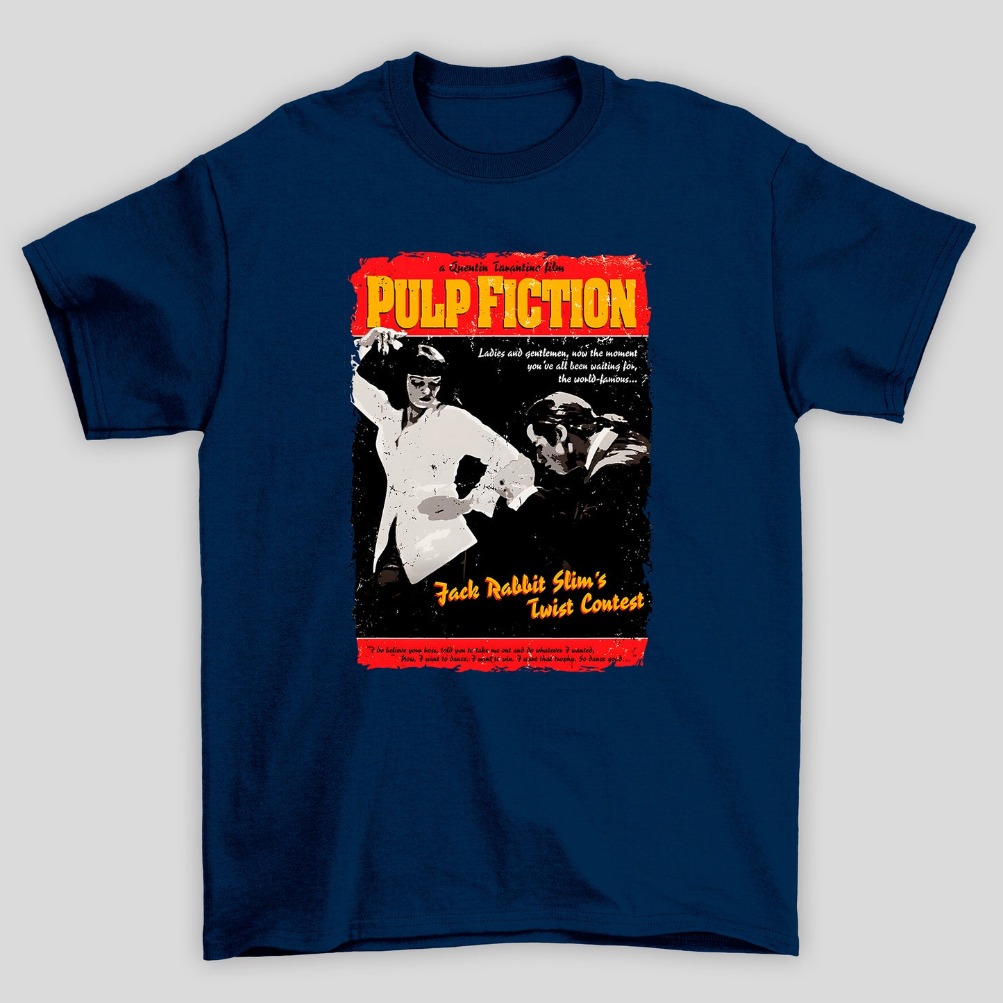 Camiseta Básica Unissex Poster Antigo Pulp Fiction