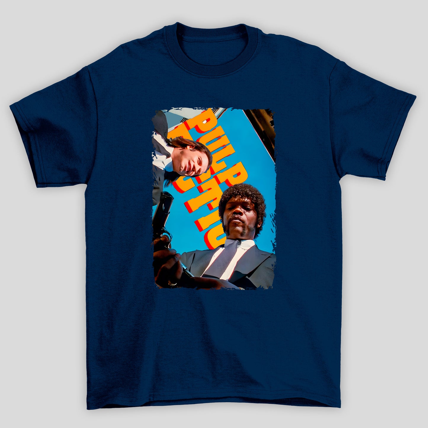 Camiseta Básica Unissex Cena Ceu Titulo Pulp Fiction