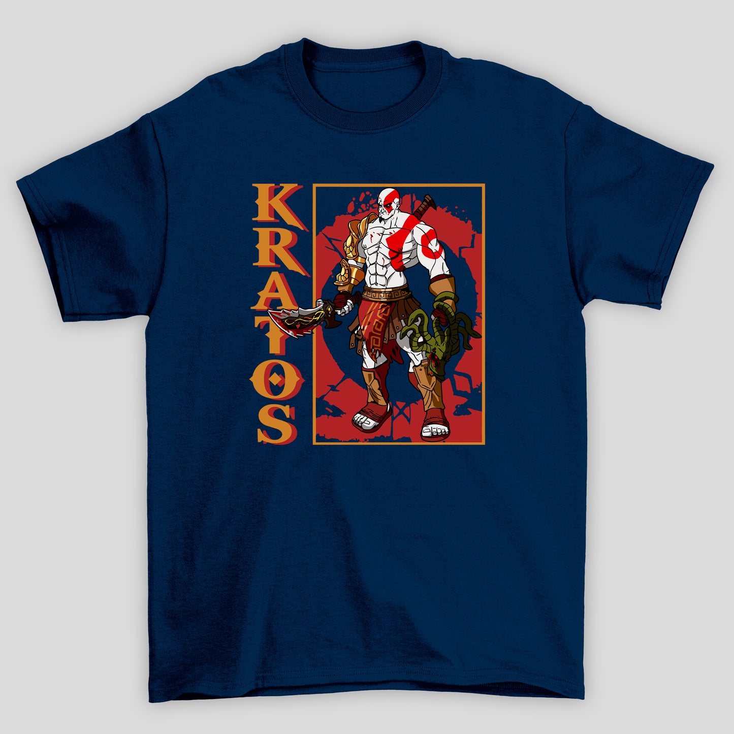 Camisetas Básicas Unissex Kratos Classic Meduza God Of War