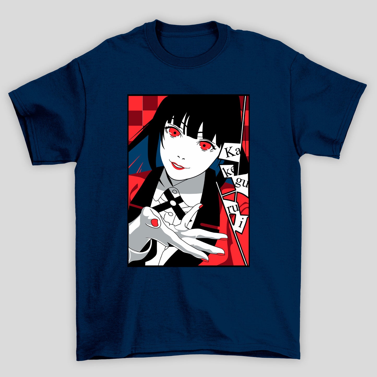 Camiseta Básica Unissex Yumeko Jabami Rosto Kakegurui