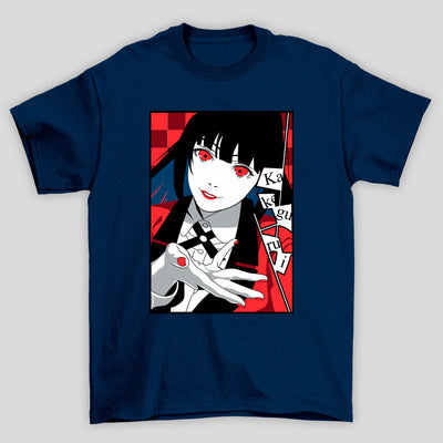 Camiseta Básica Unissex Yumeko Jabami Rosto Kakegurui
