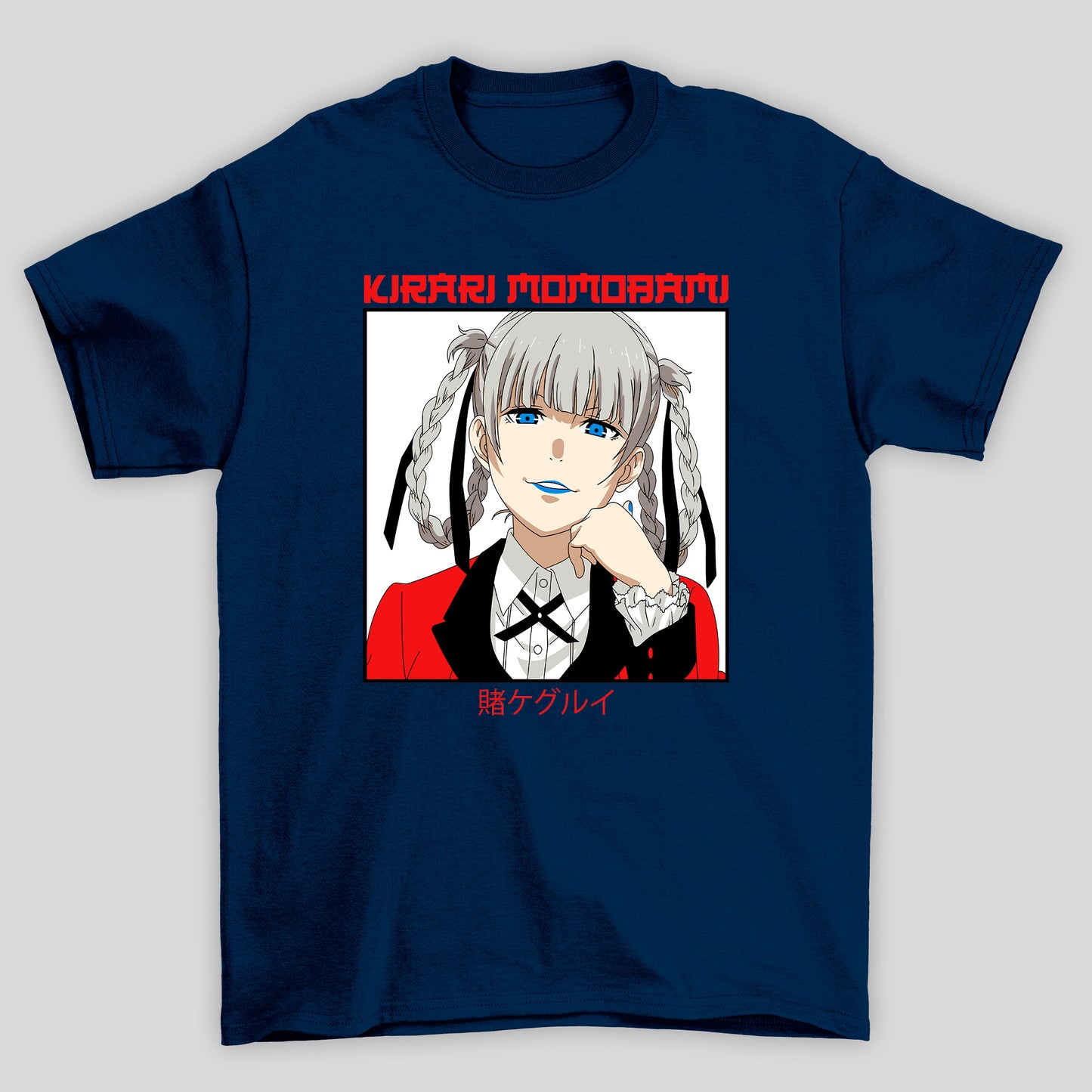 Camiseta Básica Unissex Kirari Momobami Kanji Kakegurui