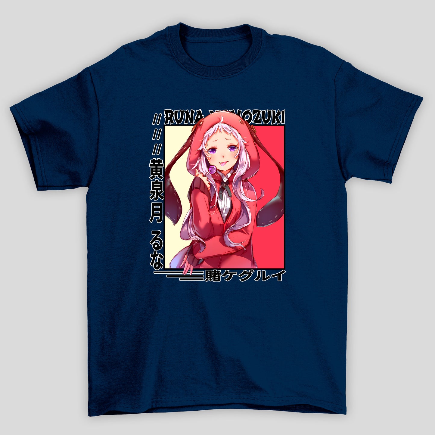 Camiseta Básica Unissex Runa Yomozuki Kanji Kakegurui 2