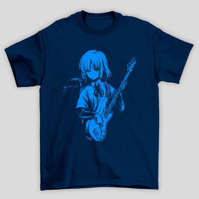 Camiseta Básica Unissex Amada Azul Bocchi The Rock