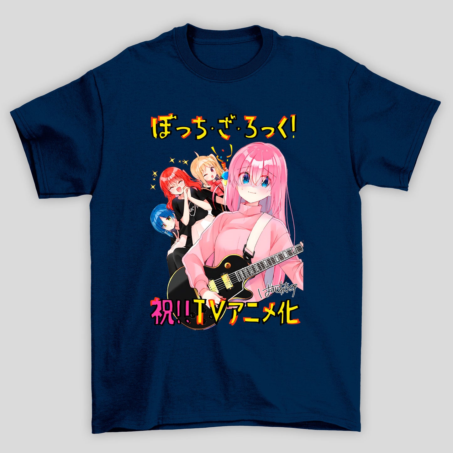 Camiseta Básica Unissex Banda Kanji Bocchi The Rock