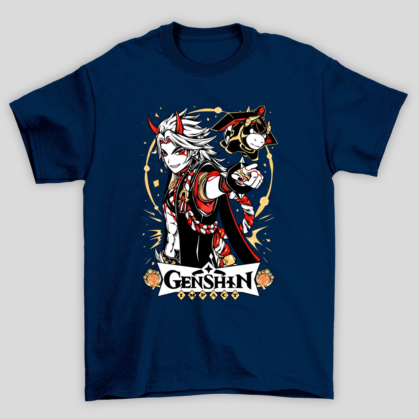 Camiseta Básica Unissex Arataki Itto Touro Genshin