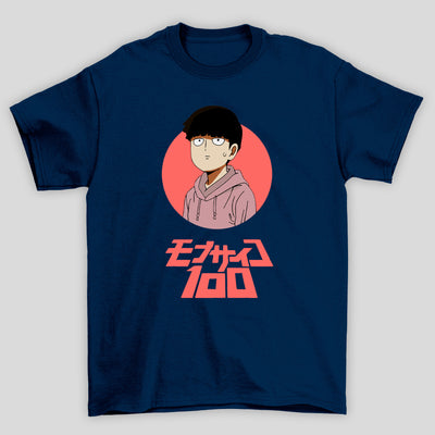 Camiseta Básica Unissex Shigeo Kageyama Circulo Kanji Mob Psycho 100
