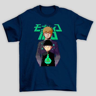 Camiseta Básica Unissex Shigeo Reigen Fantasma Kanji Mob Psycho 100