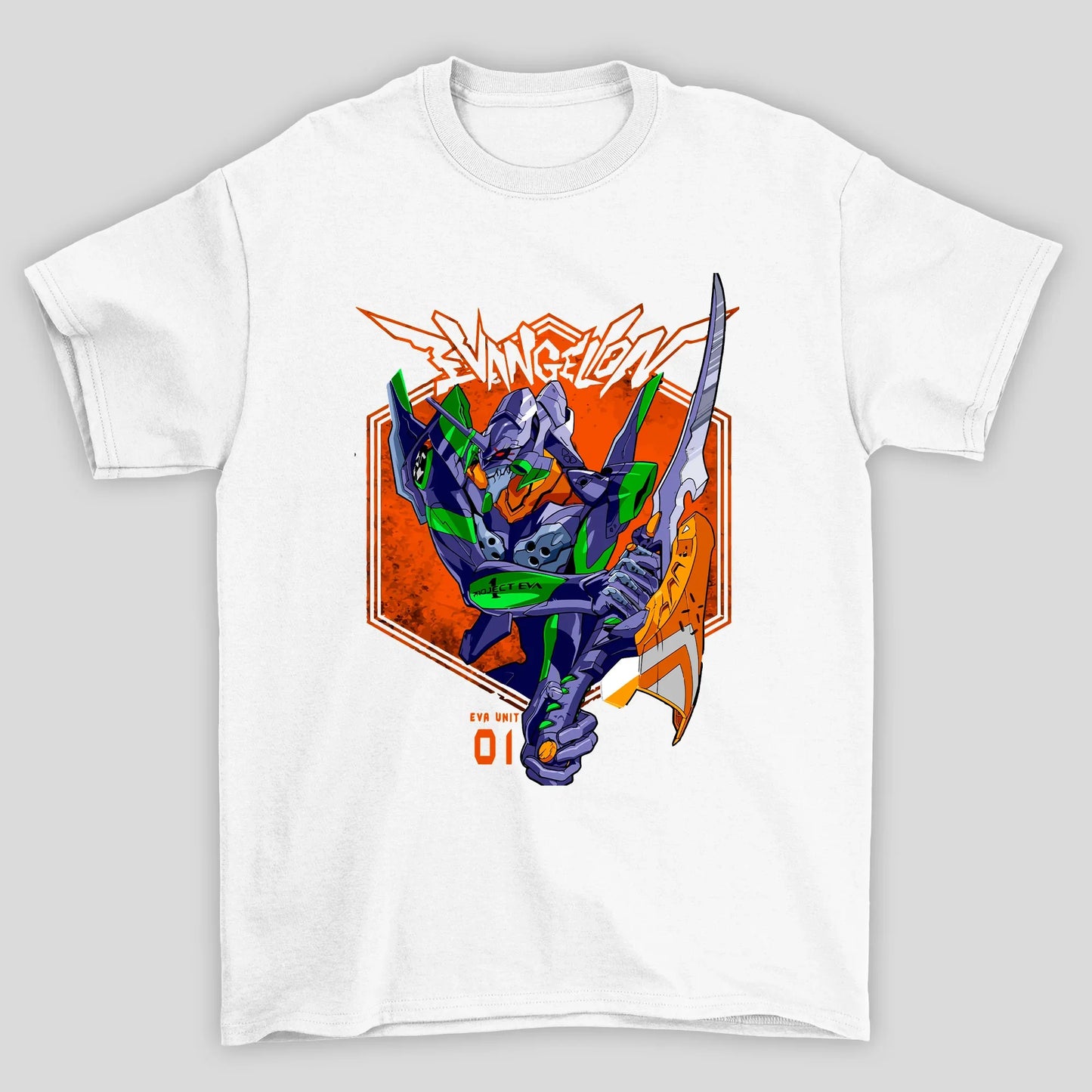 Camiseta Básica Unissex Neon Genesis Evangelion Eva 01