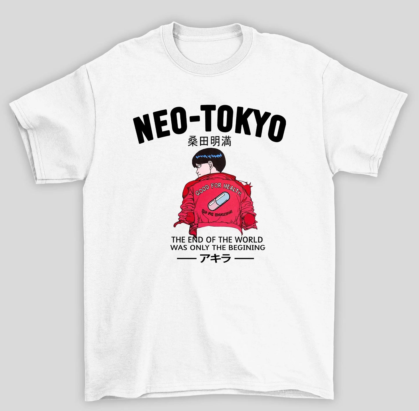 Camiseta Básica Unissex Akira Only The Beggining- branco