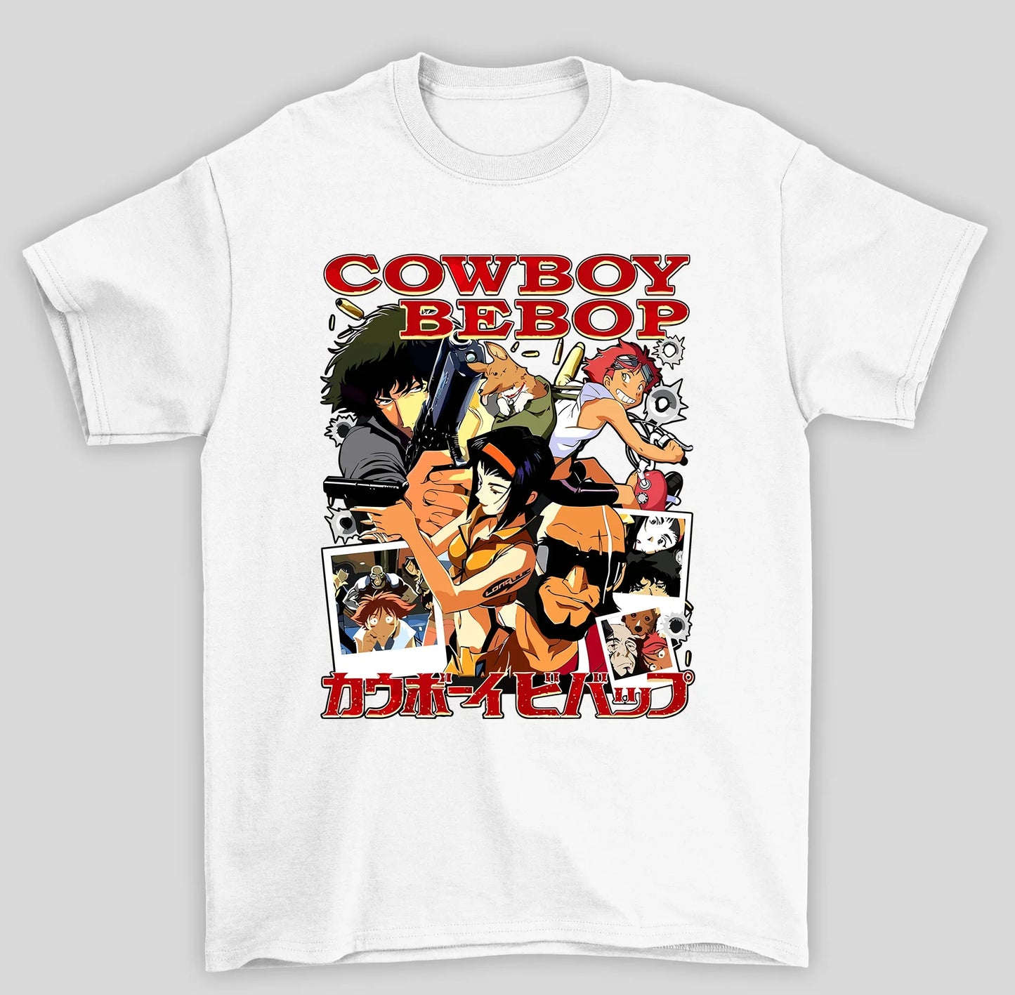 Camiseta Básica Unissex Cowboy Bepop Personagens Anime