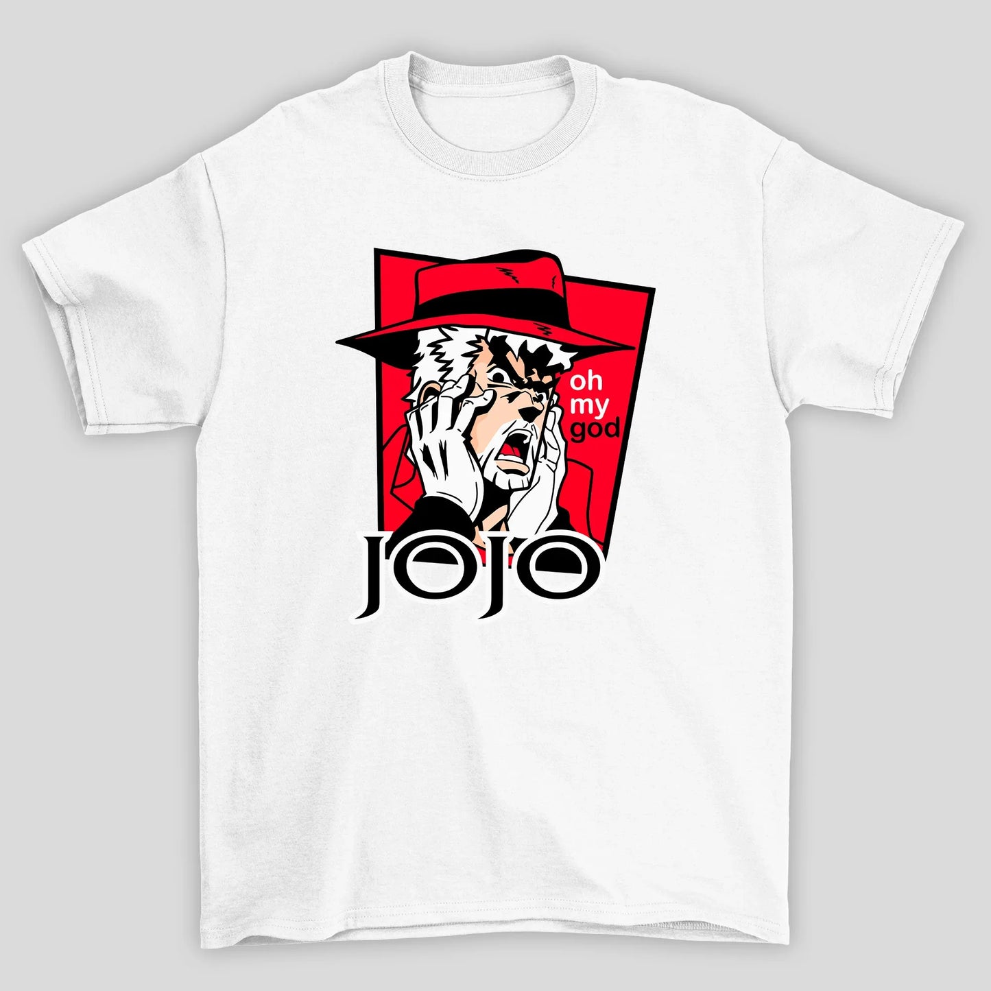 Camiseta Básica Unissex Jojo's Bizarre Anime Oh My God