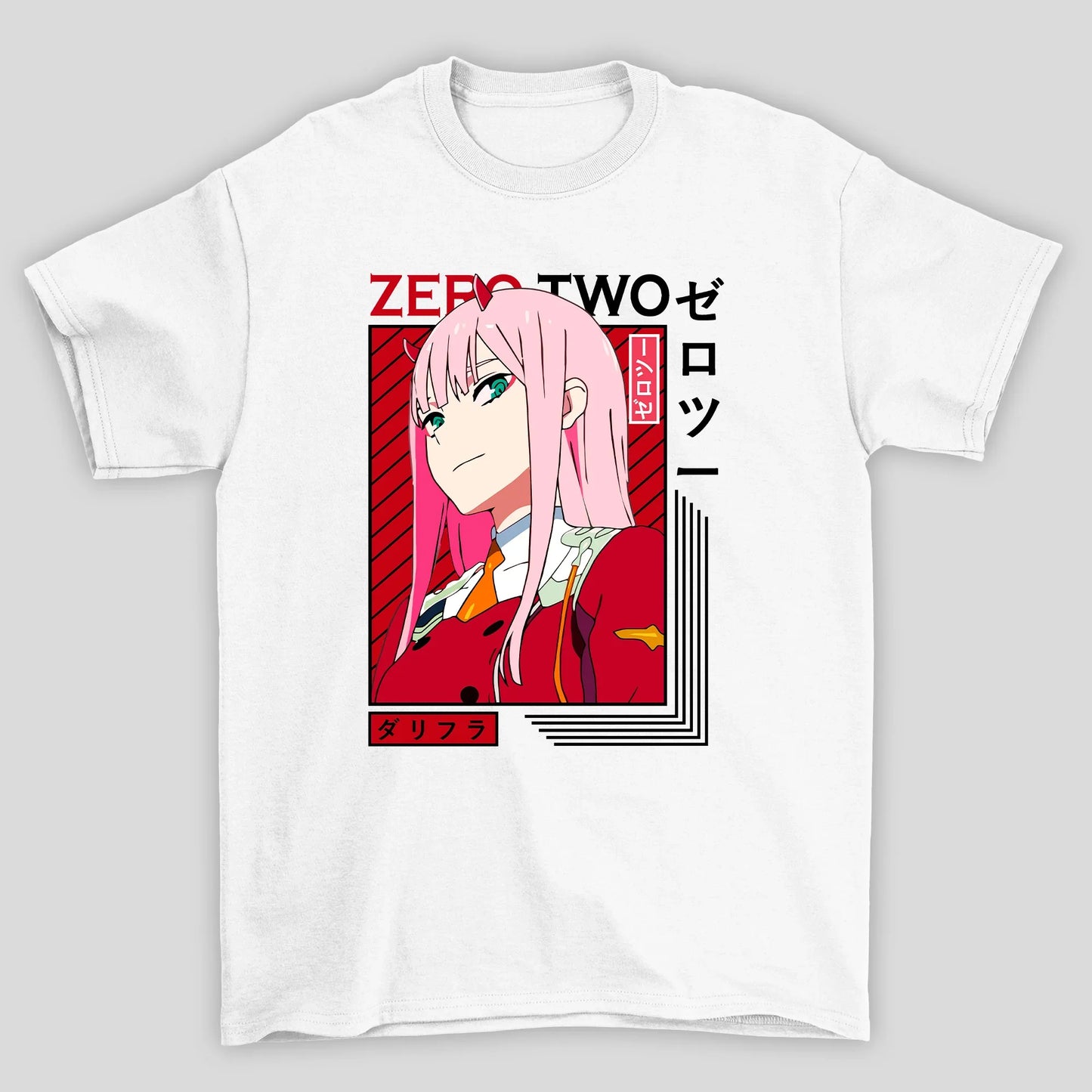 Camiseta Básica Unissex Zero Two Darling In The Franxx Anime