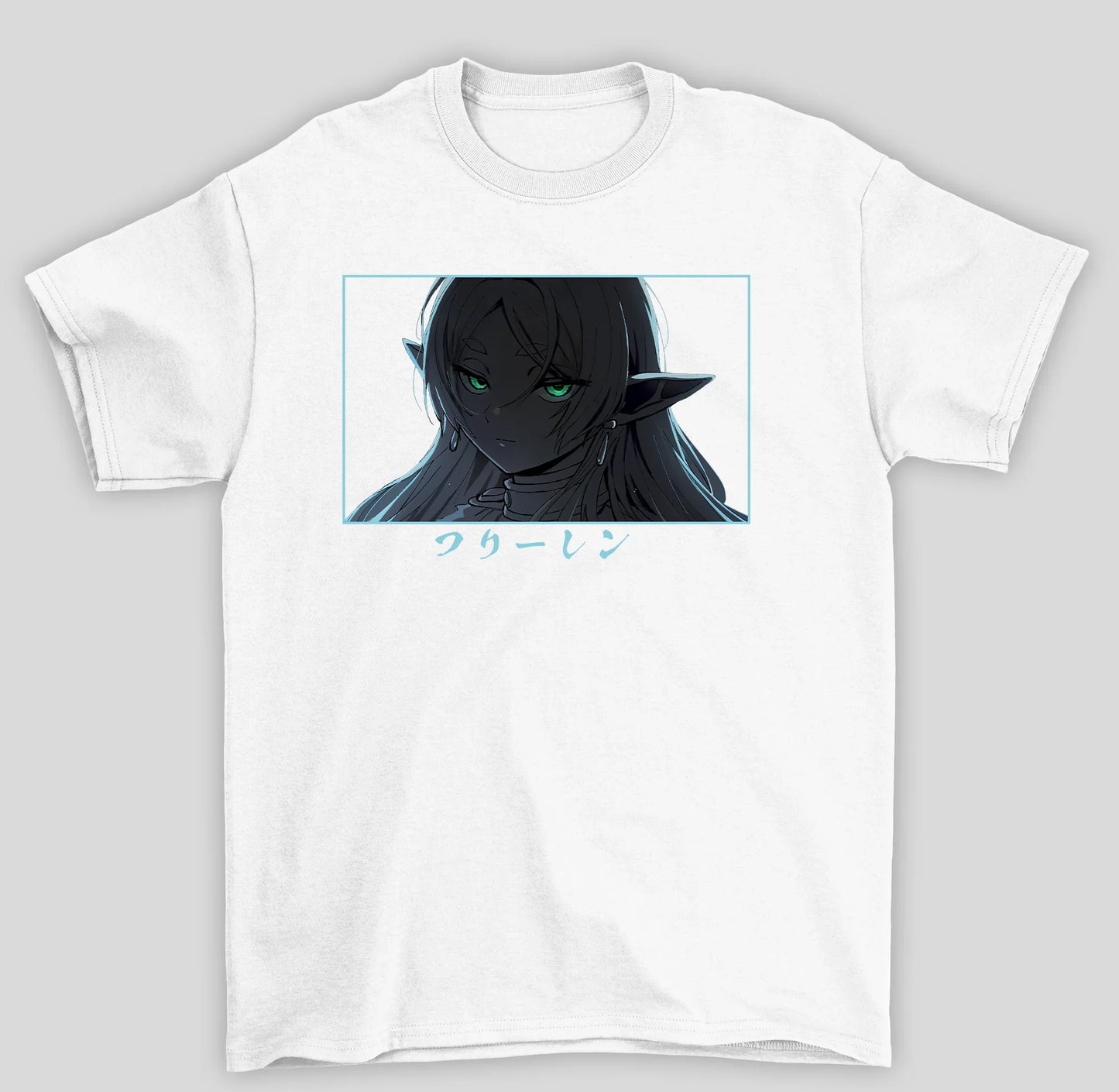 Camiseta Básica Unissex Frieren Dark- branco