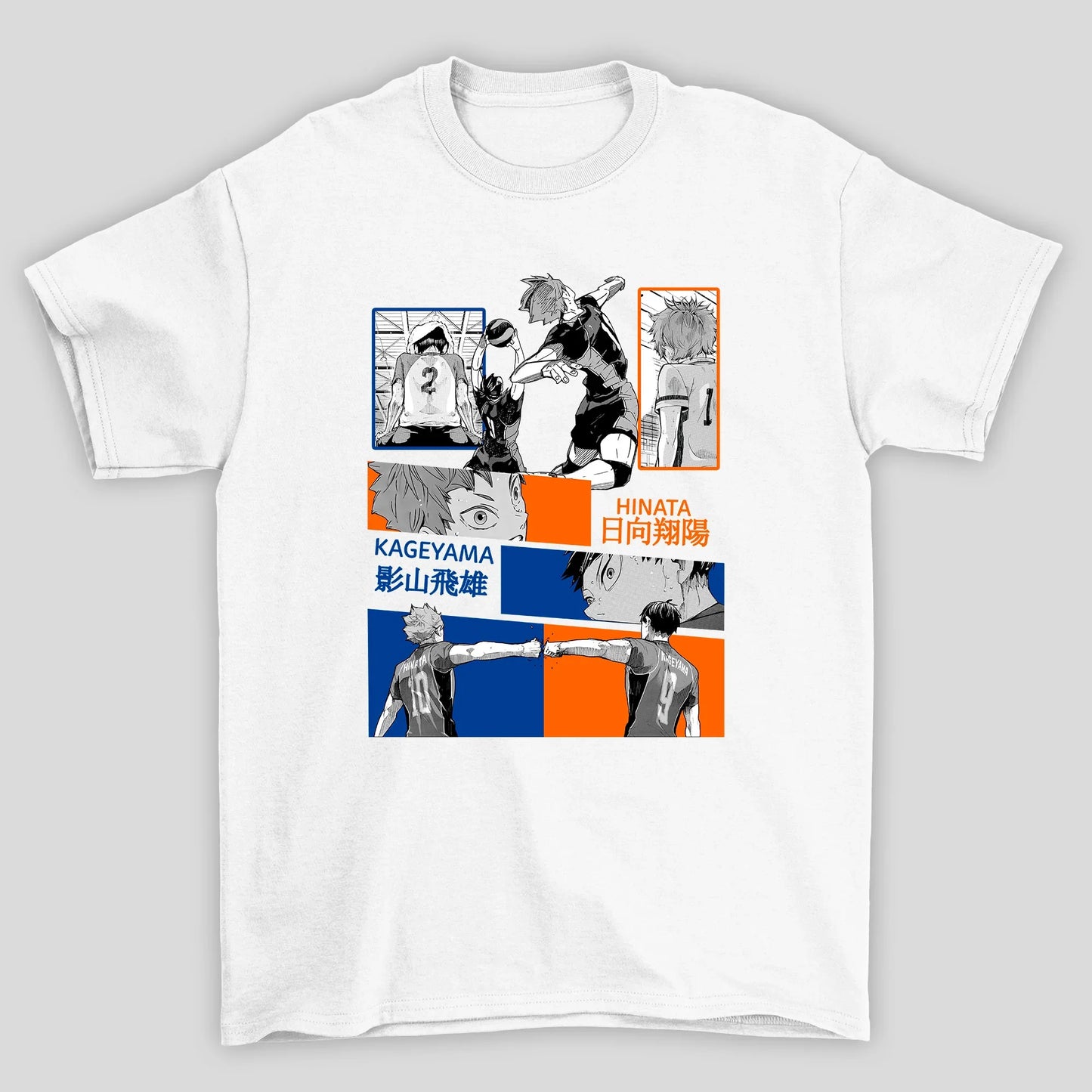 Camiseta Básica Unissex Anime Haikyuu Friends Hinata Kageyama VolleyBall
