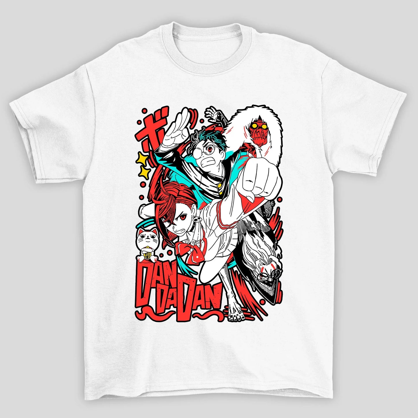 Camiseta Básica Unissex Dandadan Personagens Anime