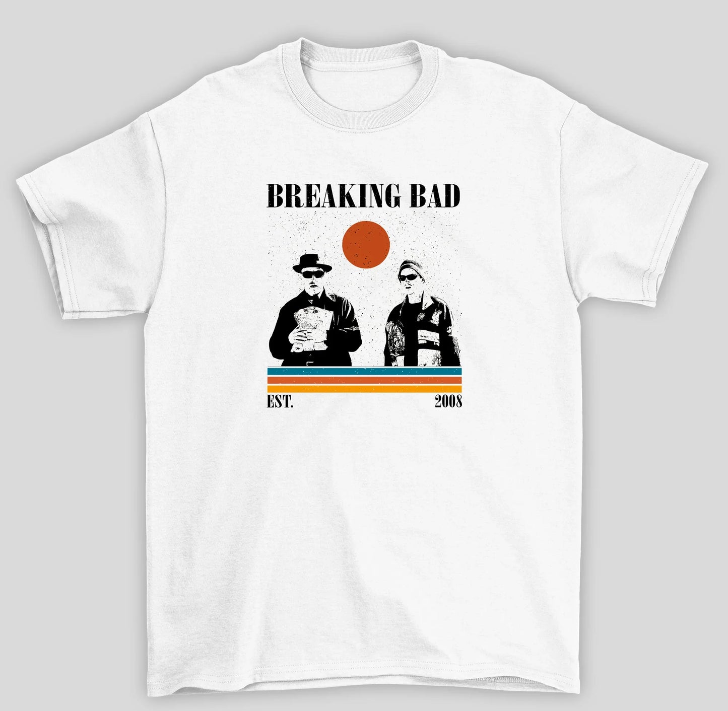 Camiseta Básica Unissex Breaking Bad Sol Est- branco