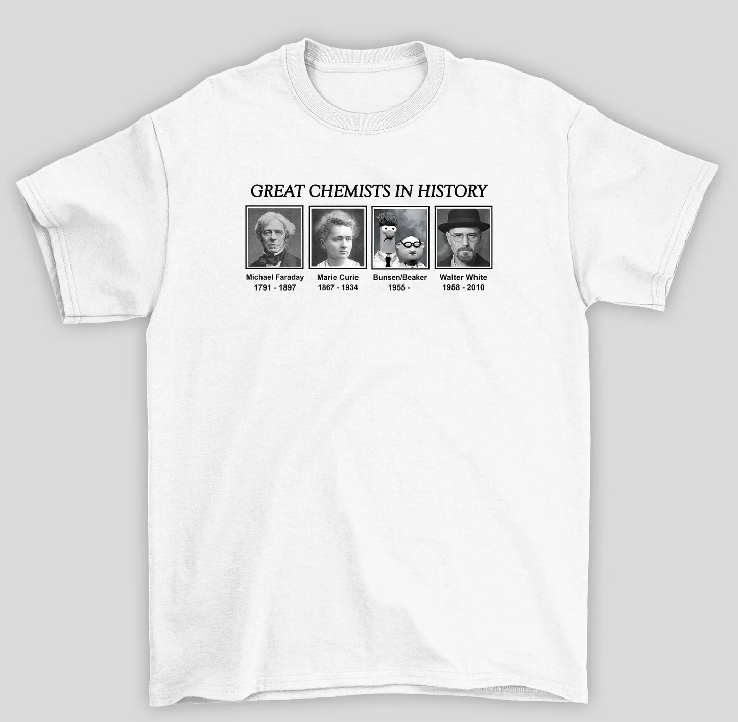 Camiseta Básica Unissex Breaking Bad Meme Chemists- branco