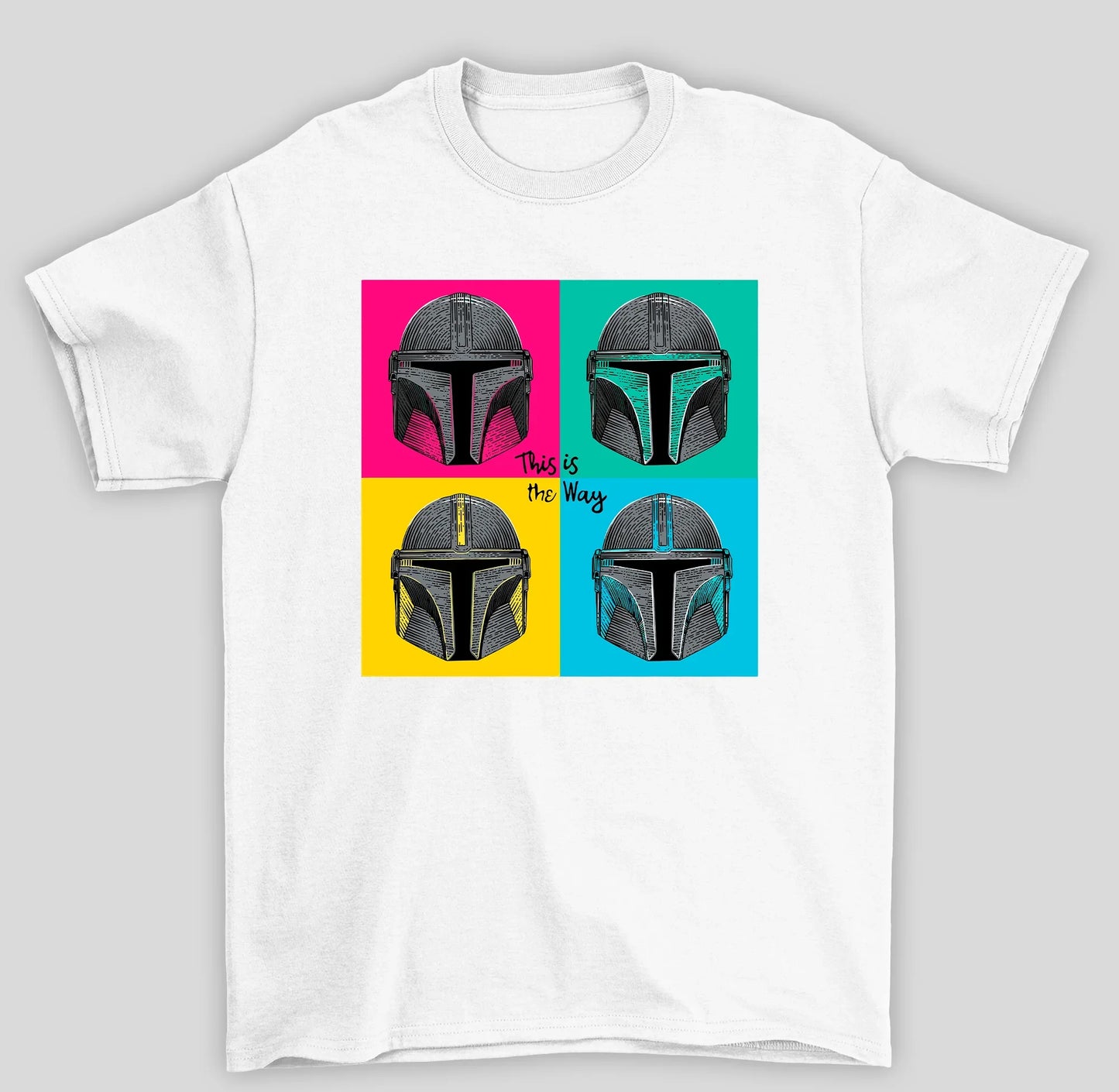 Camiseta Básica Unissex The Mandalorian Capacetes Pop
